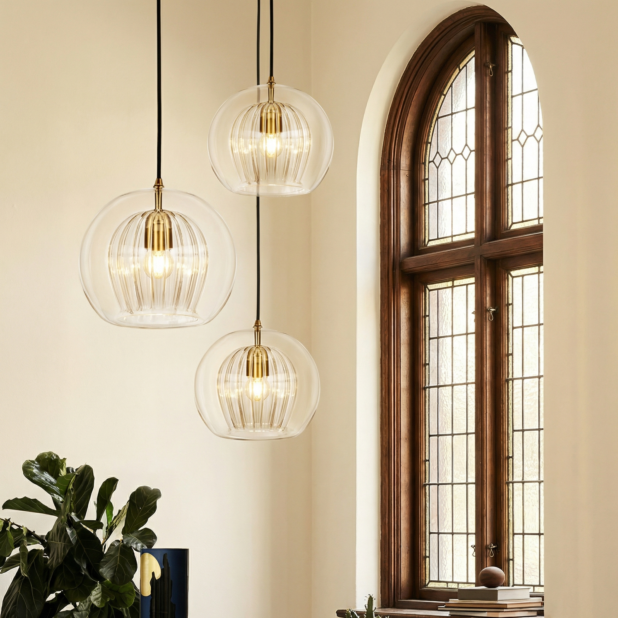 Luminara | Elegant Modern Glass Pendant Lighting for Kitchen Island