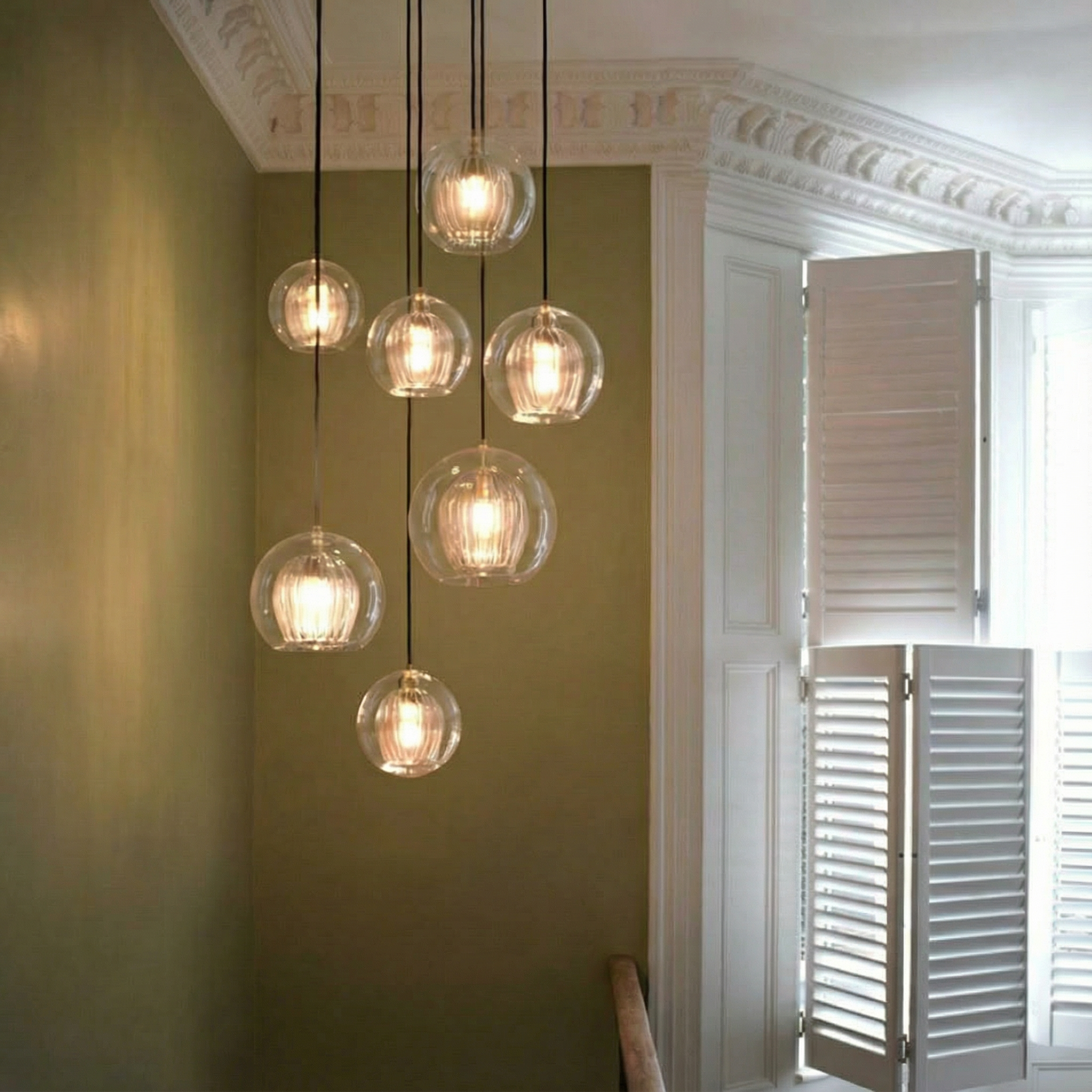 Luminara | Elegant Modern Glass Pendant Lighting for Kitchen Island