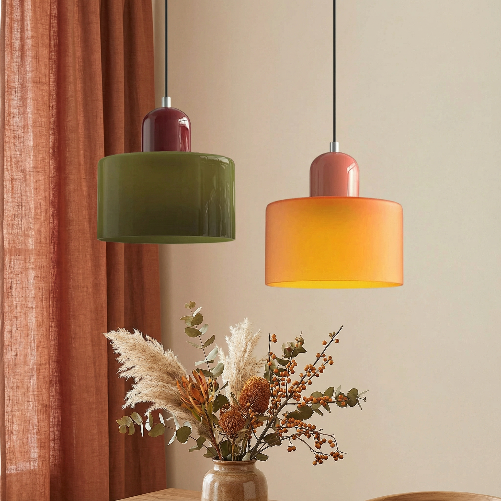 BauhausGlow | Modern Elegant Glass Pendant Lighting for Kitchen Island