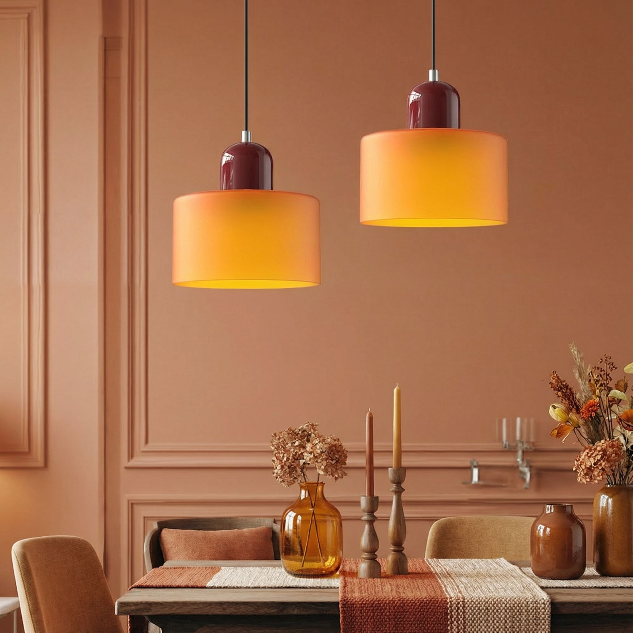 BauhausGlow | Modern Elegant Glass Pendant Lighting for Kitchen Island