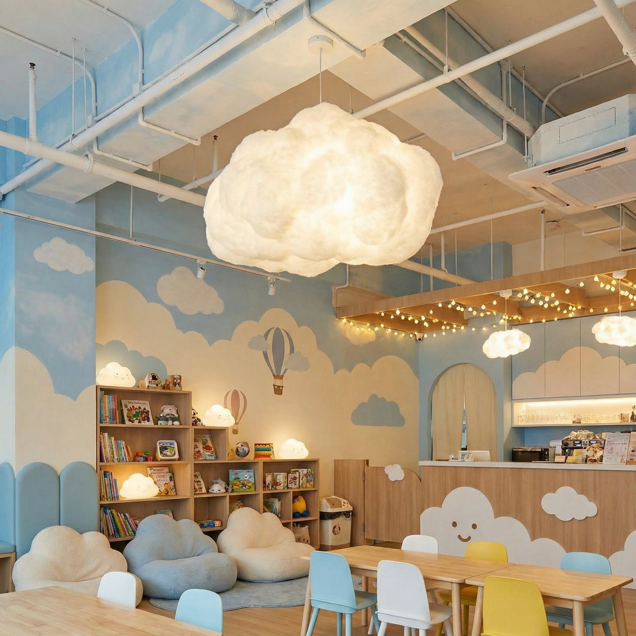NimbusGlow | Elegant Minimalist LED Cloud Pendant Light