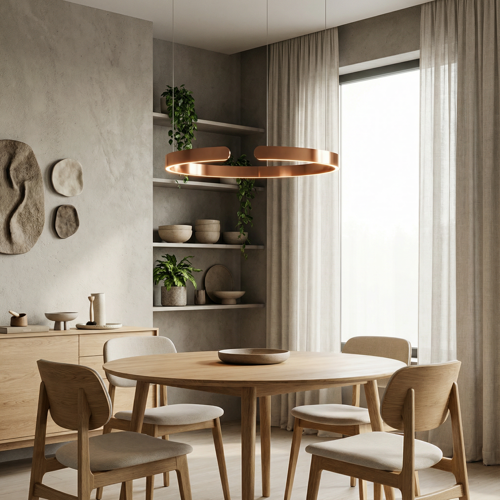 Lunaris | Elegant Minimalist LED Circle Pendant Light