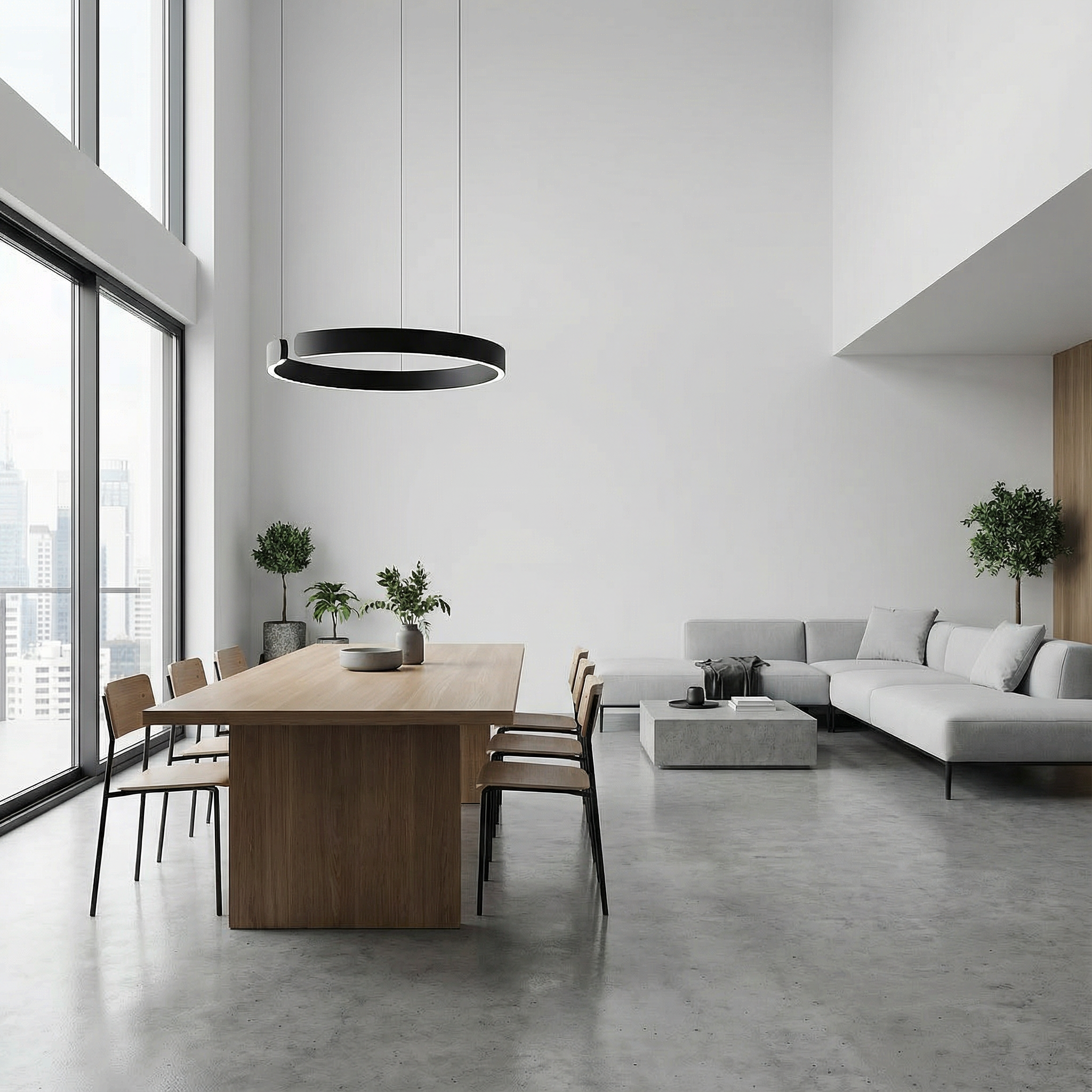 Lunaris | Elegant Minimalist LED Circle Pendant Light