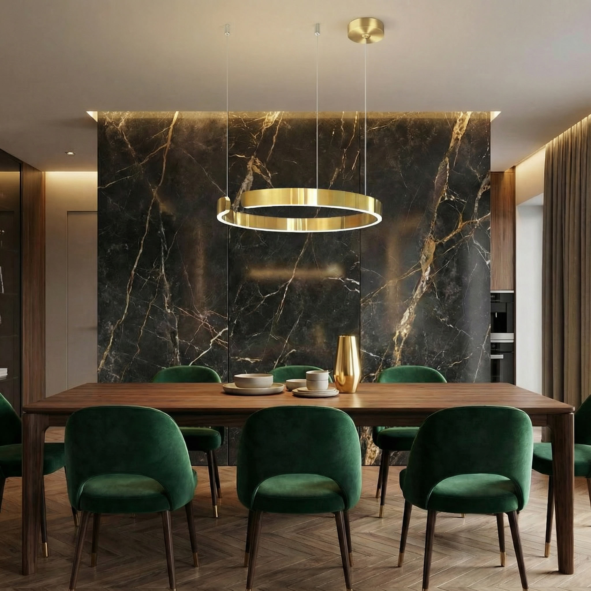 Lunaris | Elegant Minimalist LED Circle Pendant Light