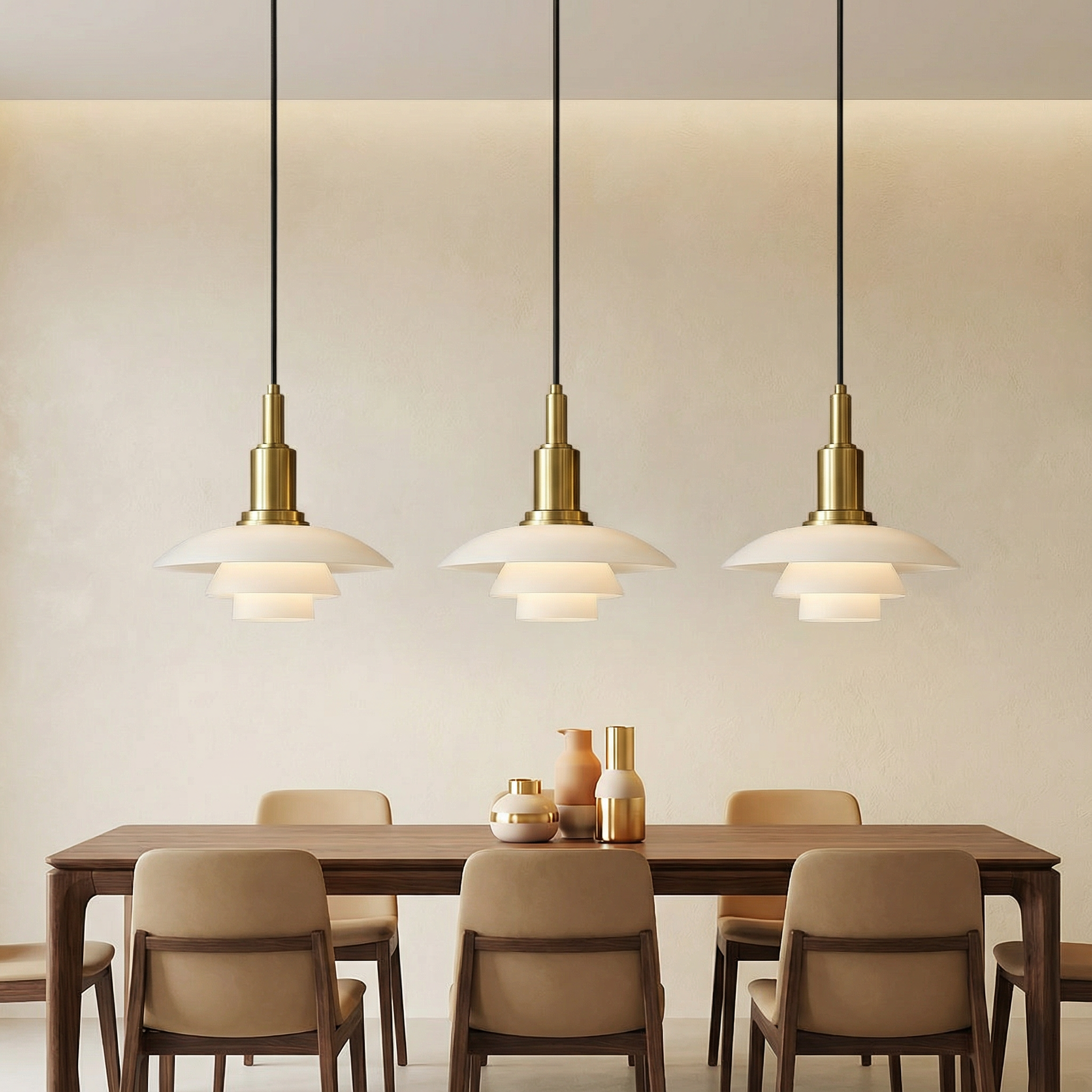 NordicGlow | Stylish Modern Glass Pendant Light for Kitchen Island