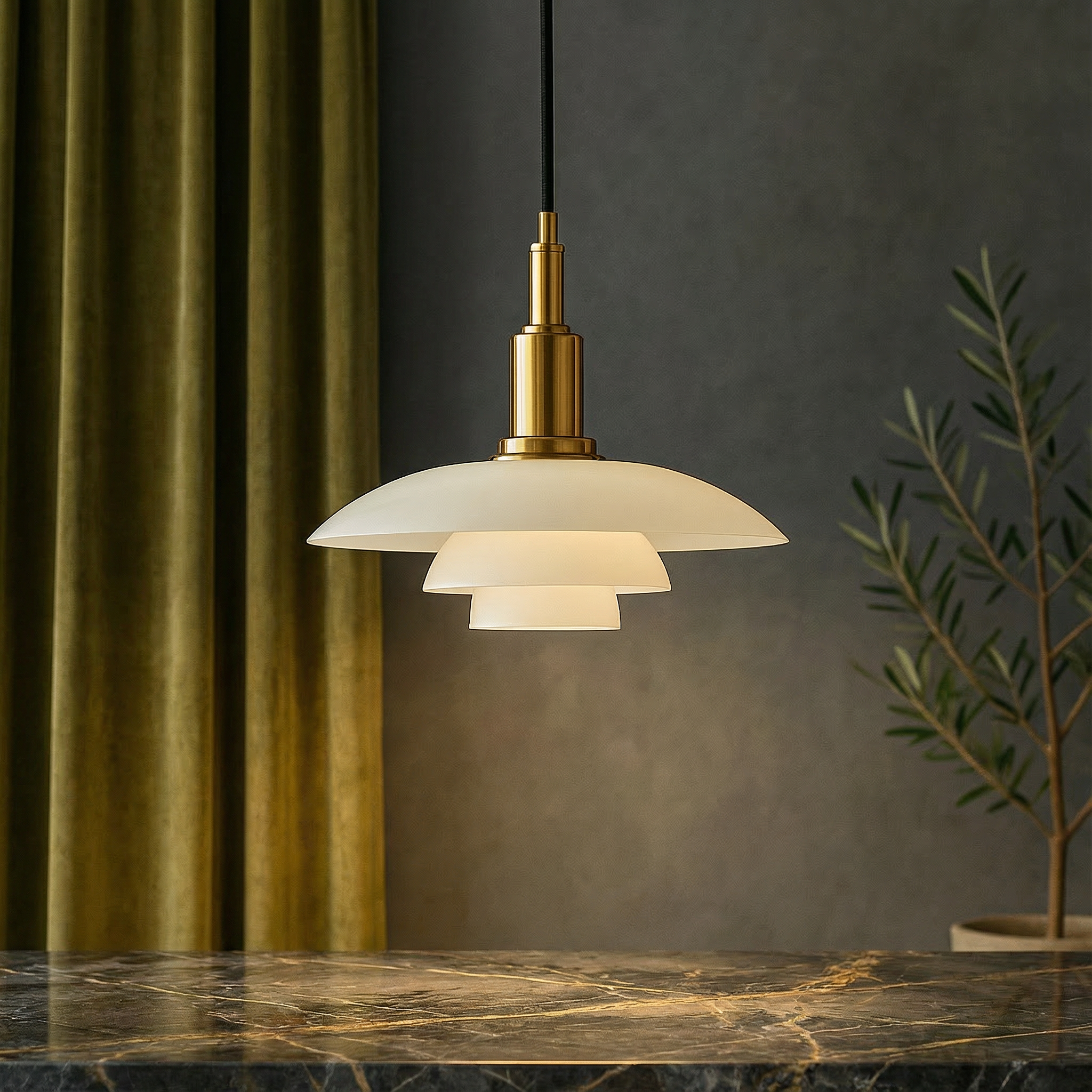 NordicGlow | Stylish Modern Glass Pendant Light for Kitchen Island