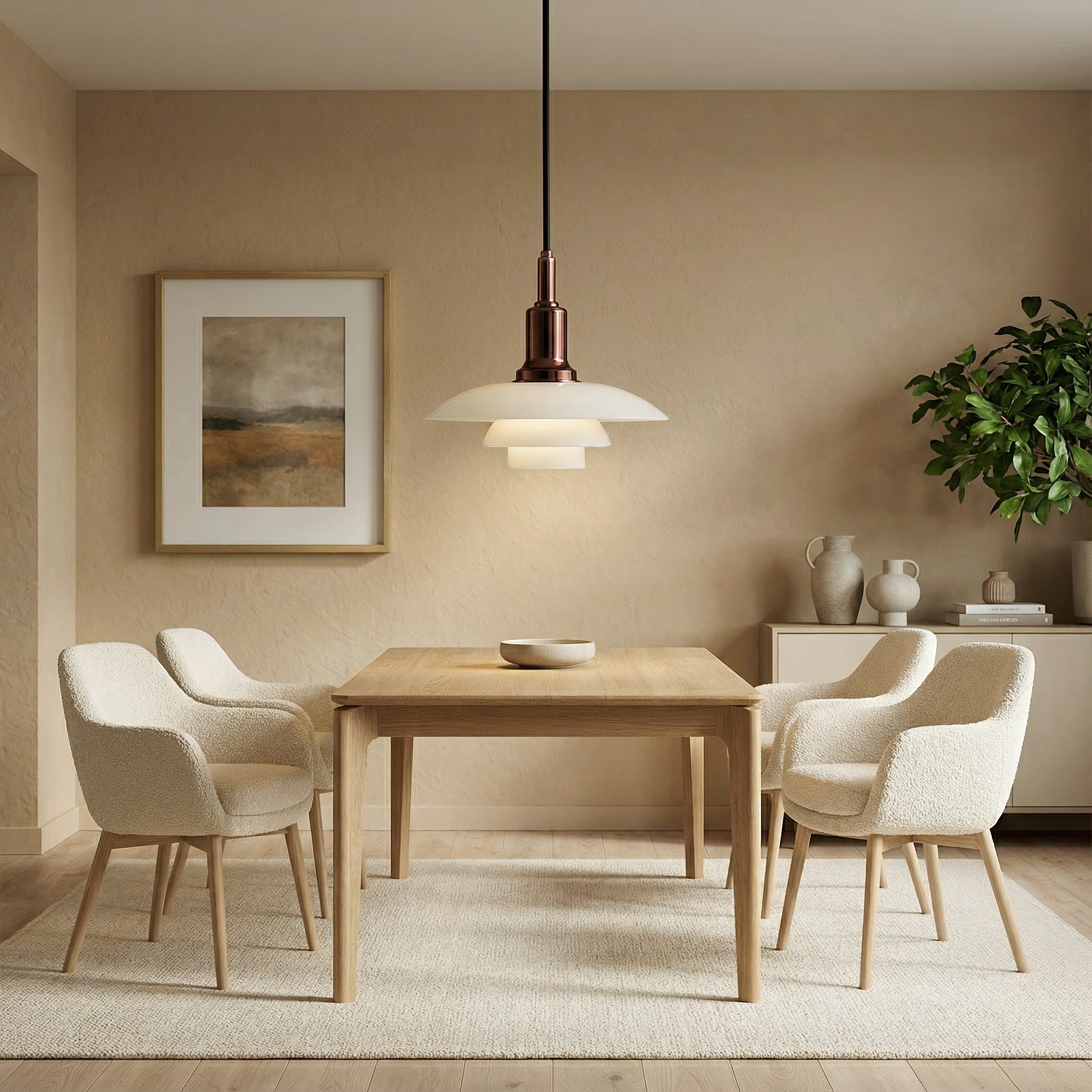 NordicGlow | Stylish Modern Glass Pendant Light for Kitchen Island