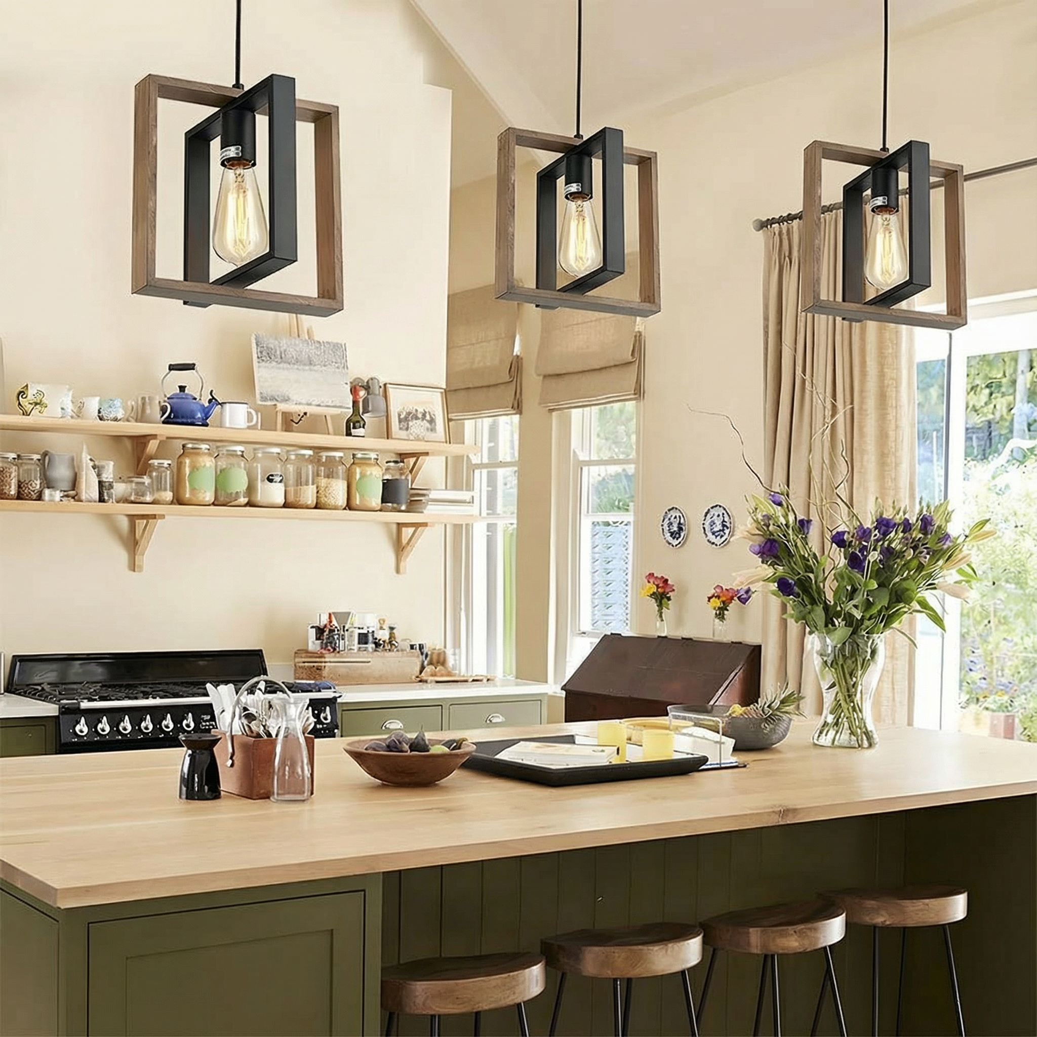Nocturne | Elegant Black Pendant Light for Kitchen and Dining Spaces