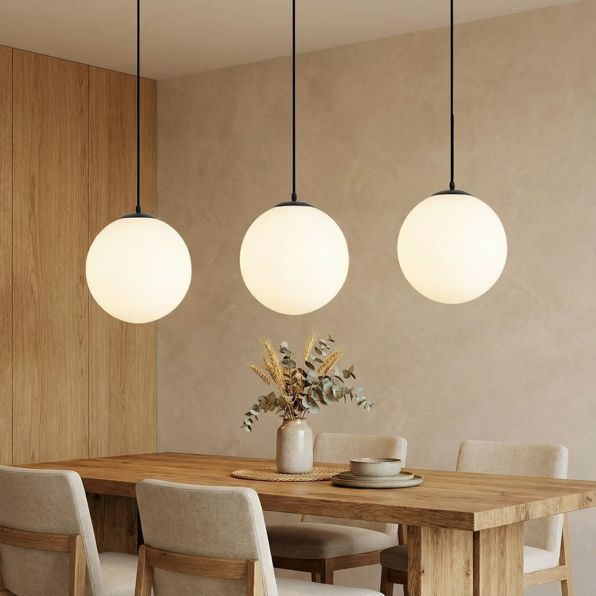 Luminara | Elegant Minimalist Glass Kitchen Pendant Lighting Fixture