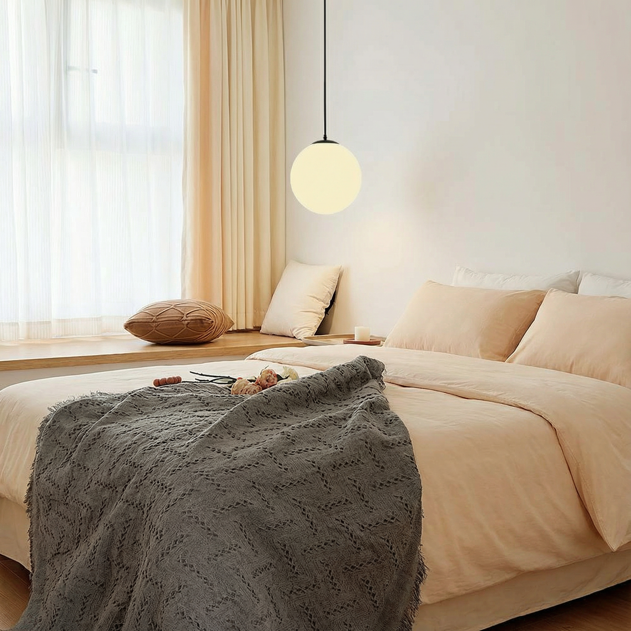 Luminara | Elegant Minimalist Glass Kitchen Pendant Lighting Fixture