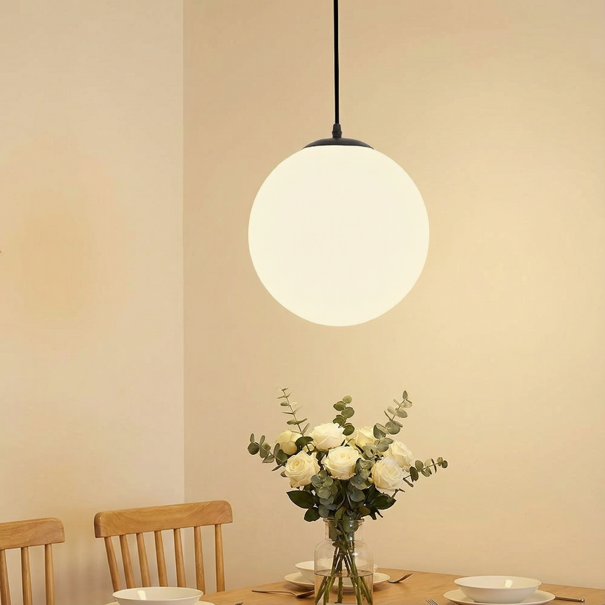 Luminara | Elegant Minimalist Glass Kitchen Pendant Lighting Fixture