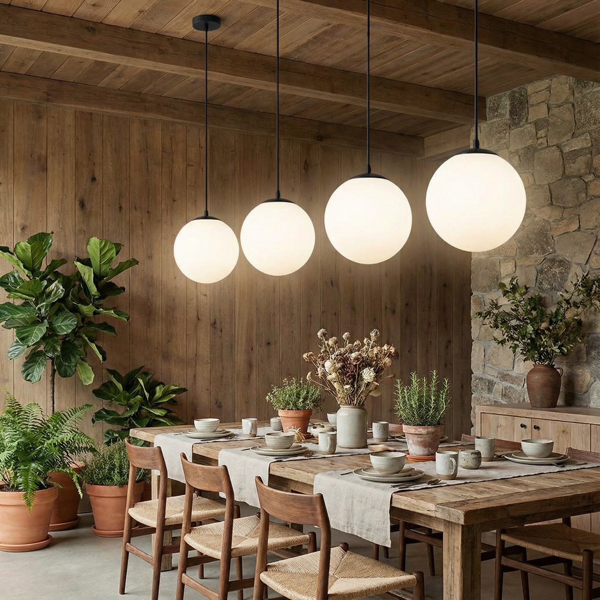 Luminara | Elegant Minimalist Glass Kitchen Pendant Lighting Fixture
