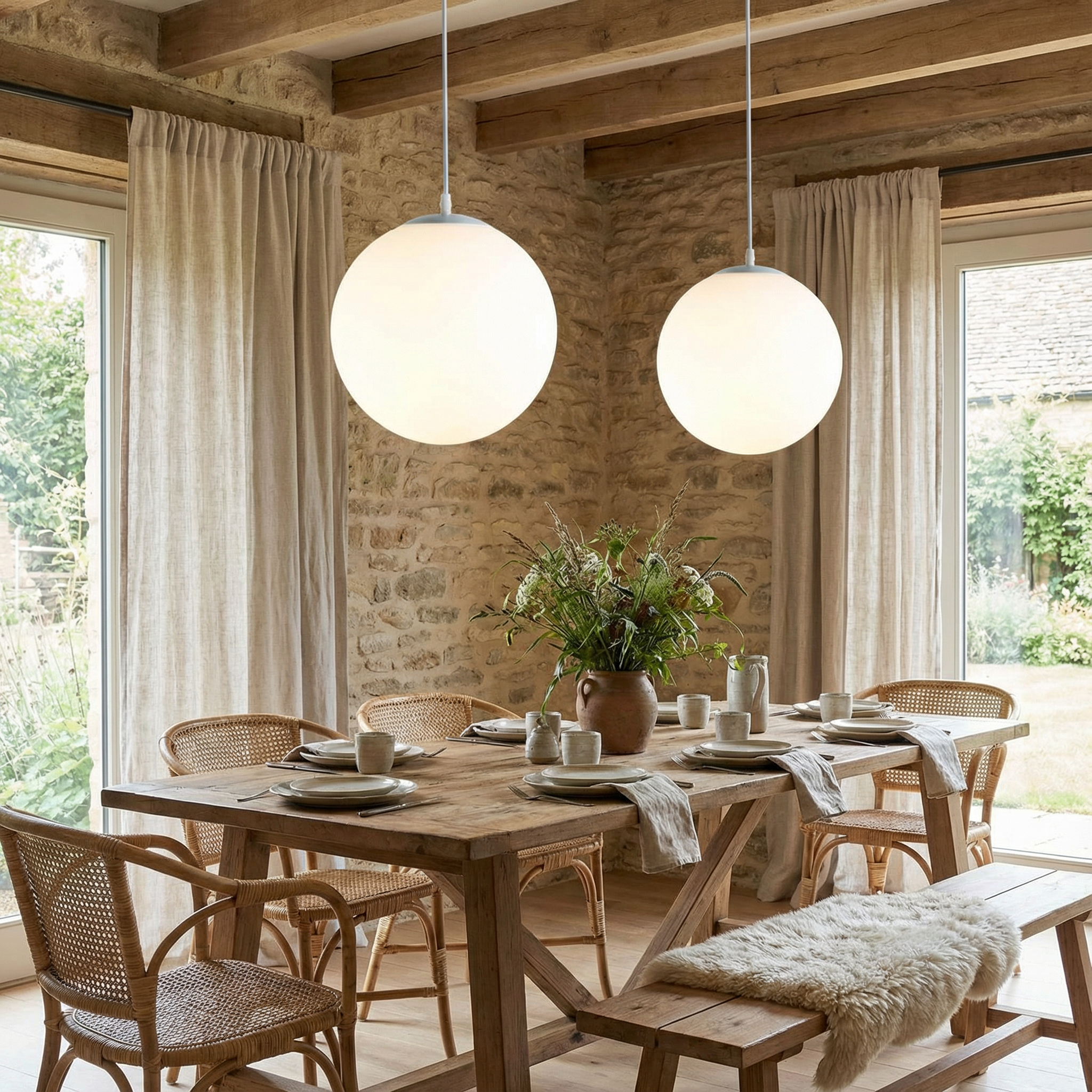 Luminara | Elegant Minimalist Glass Kitchen Pendant Lighting Fixture
