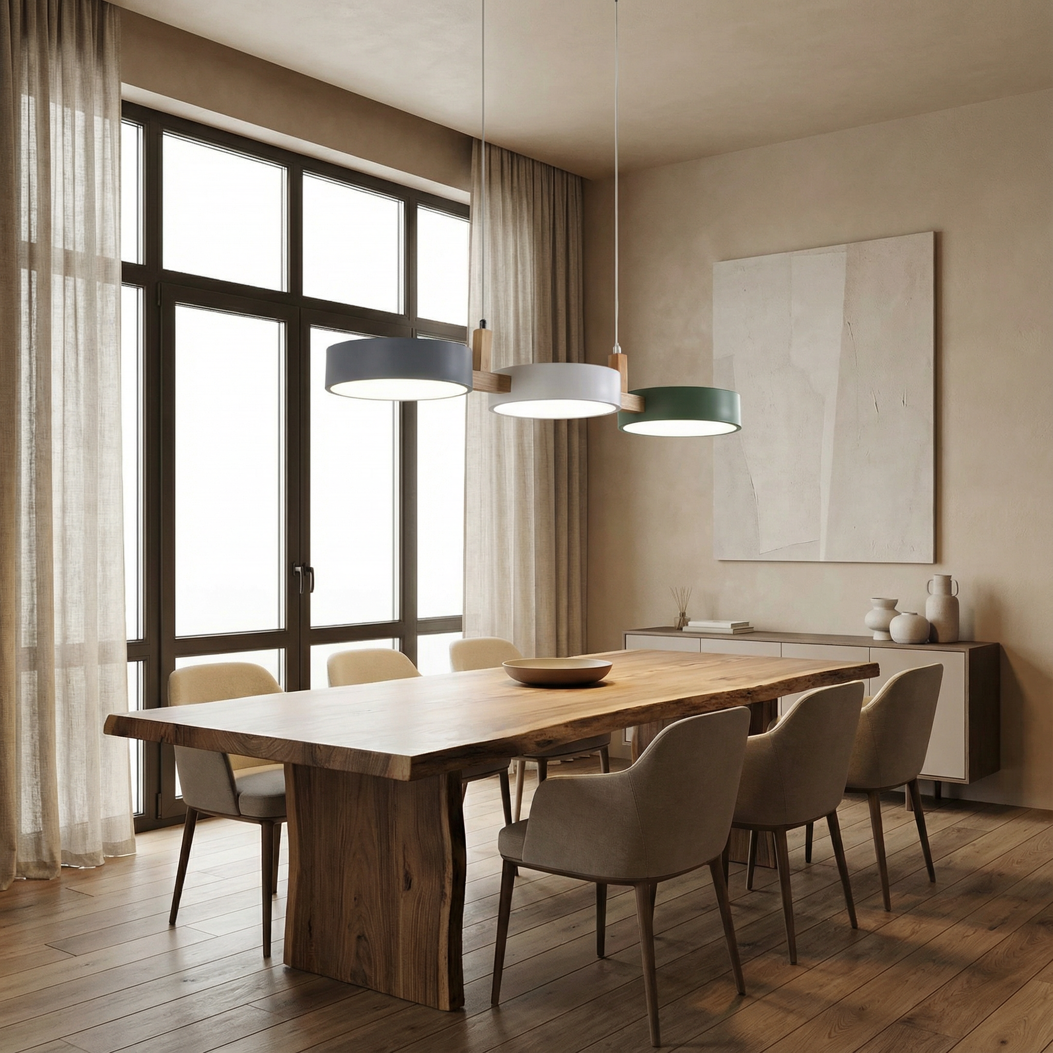 Luminara | Sleek Modern Metal Cylinder Kitchen Pendant Light