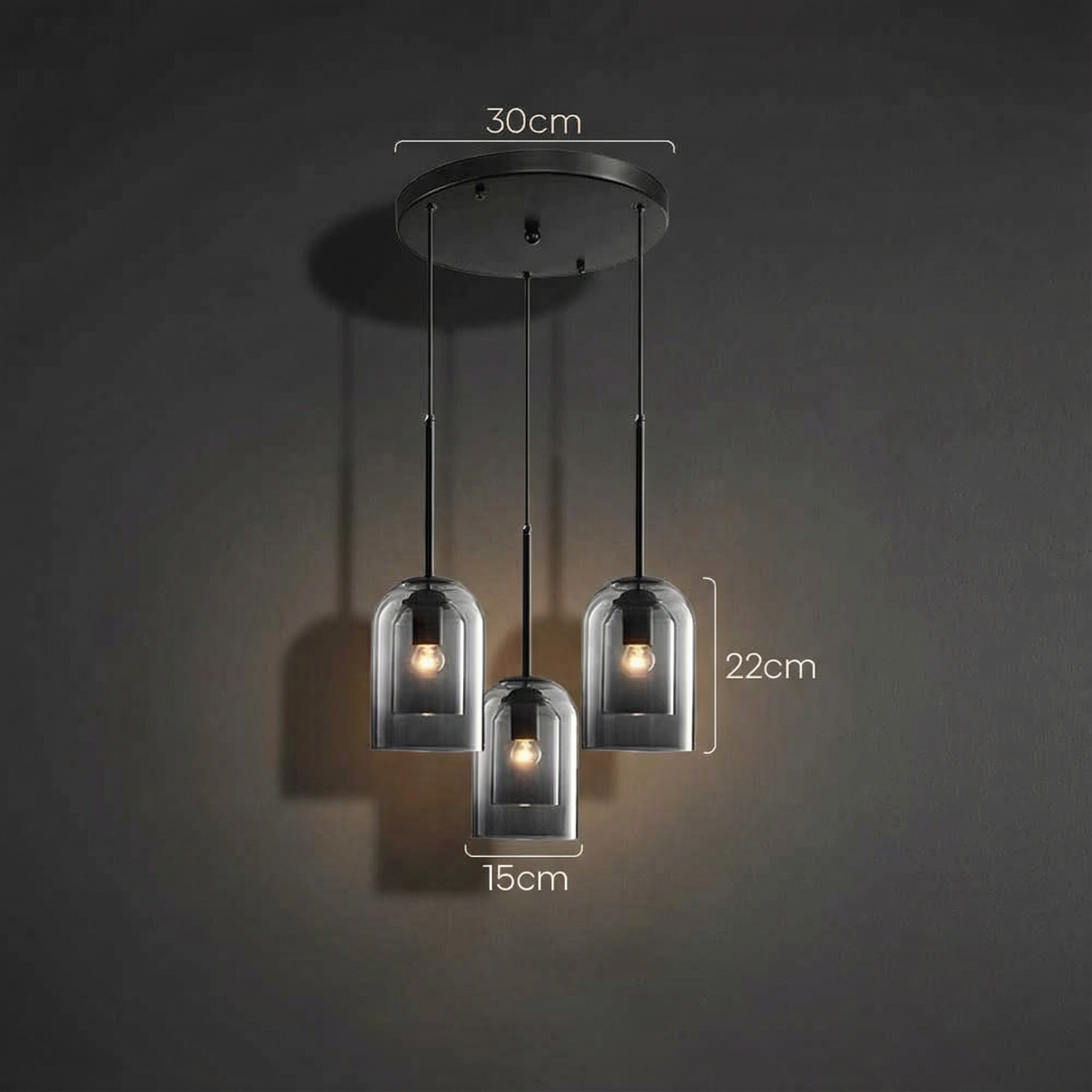 Modern Glass Pendant Light for Kitchen, Bedside & Commercial Spaces | Lunaris