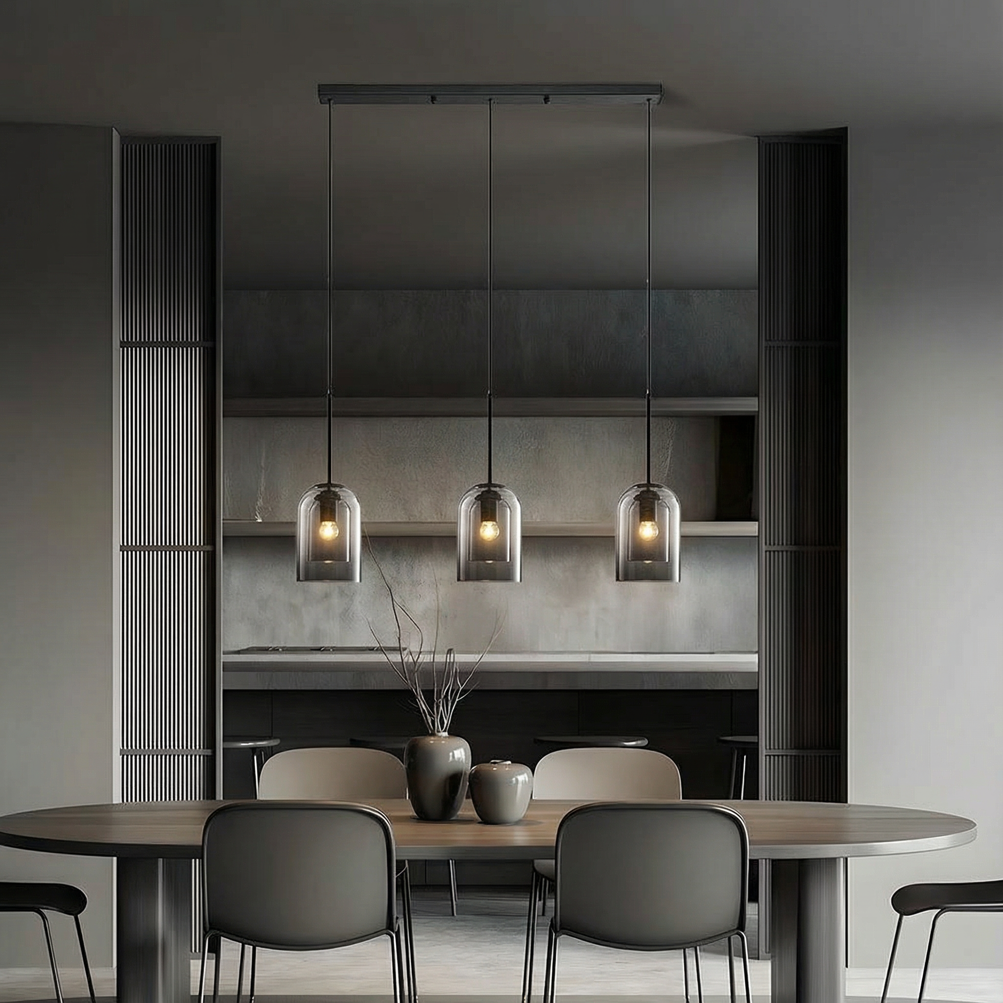Modern Glass Pendant Light for Kitchen, Bedside & Commercial Spaces | Lunaris