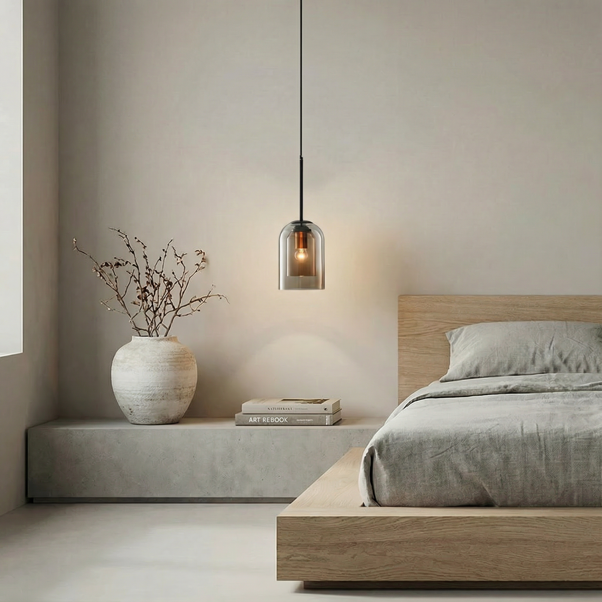 Modern Glass Pendant Light for Kitchen, Bedside & Commercial Spaces | Lunaris