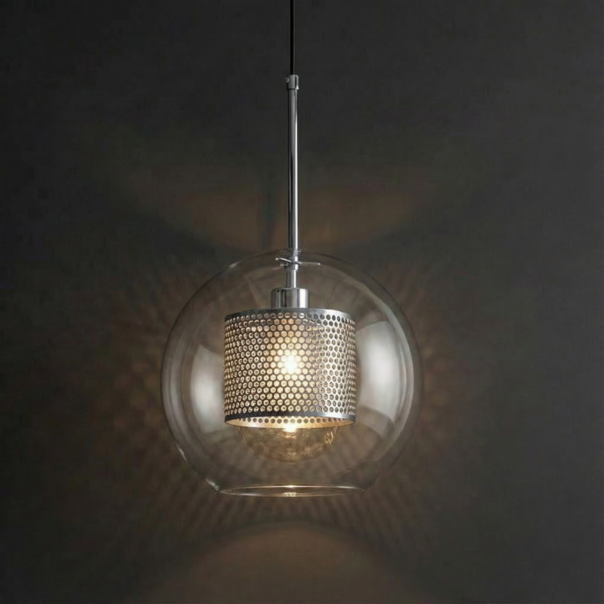 ChiswickGlass | Elegant Adjustable Glass Pendant Light for Kitchen