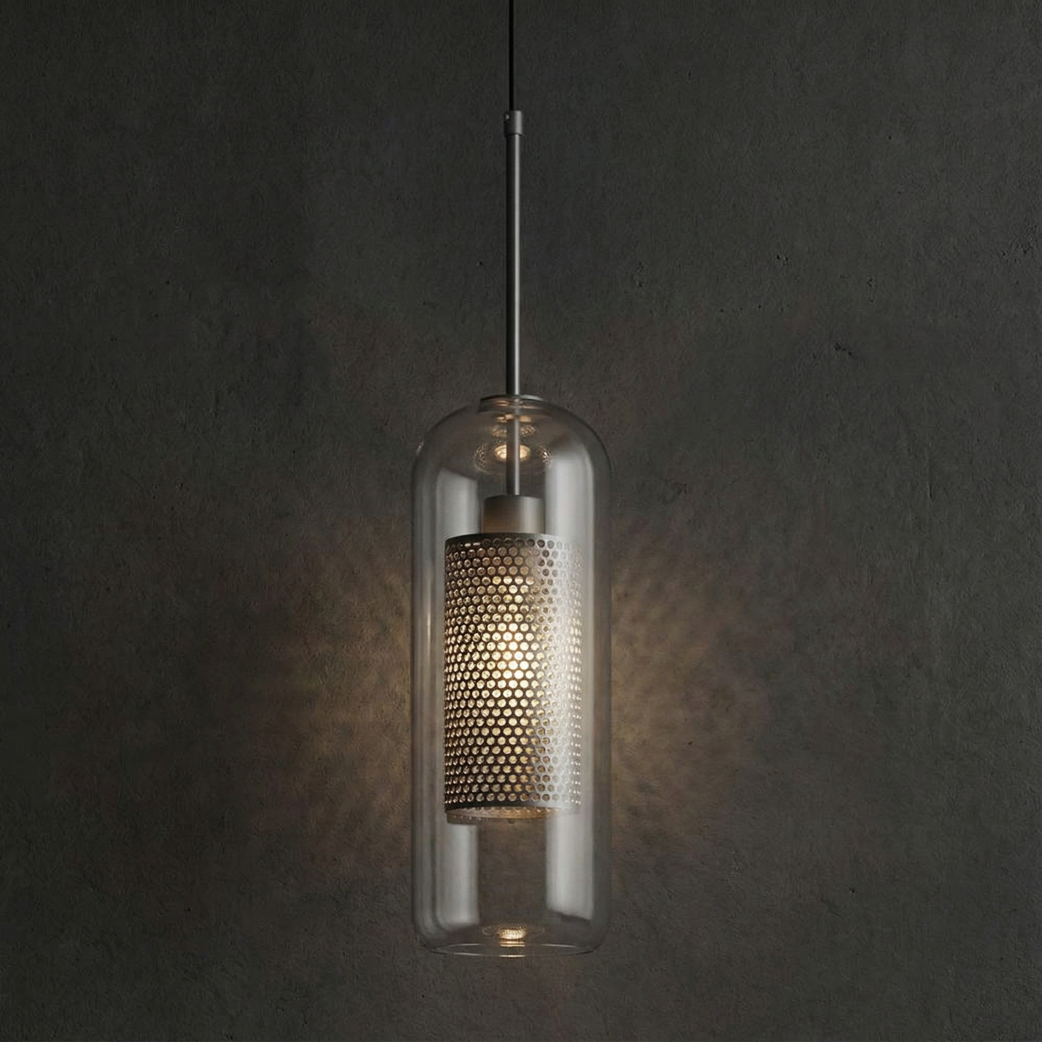 ChiswickGlass | Elegant Adjustable Glass Pendant Light for Kitchen