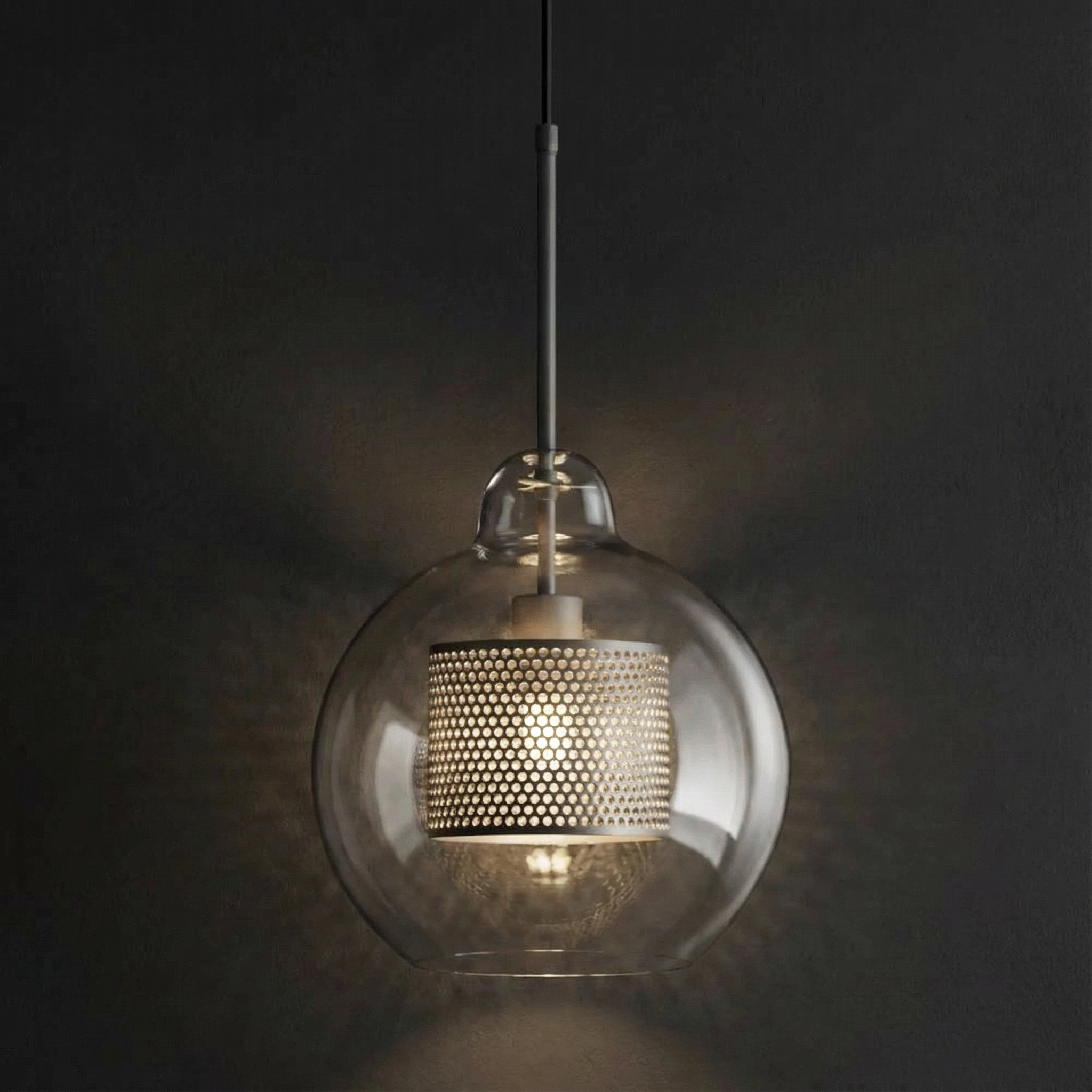 ChiswickGlass | Elegant Adjustable Glass Pendant Light for Kitchen