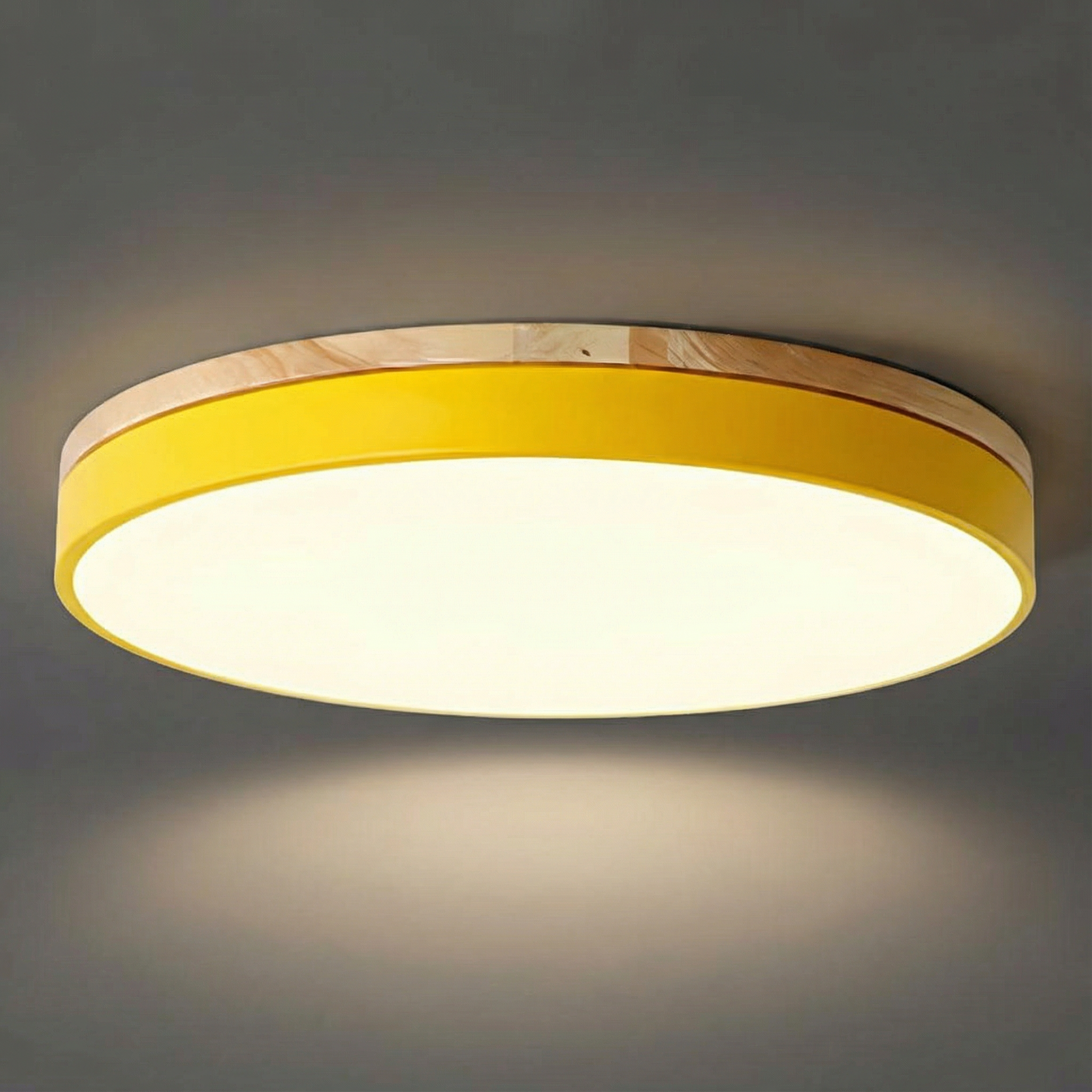WoodAura | Stylish Modern LED Flush Mount Ceiling Light Fixture