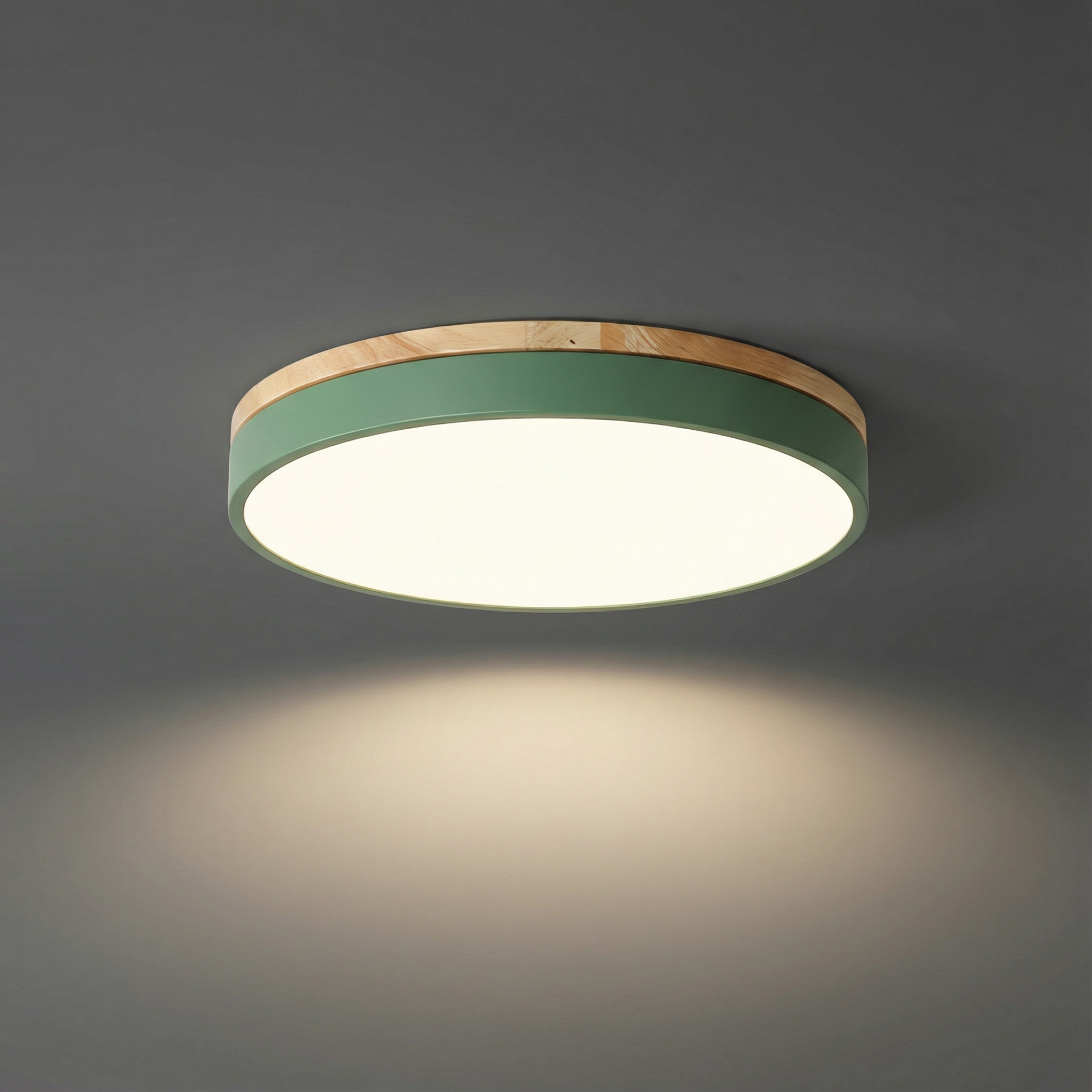 WoodAura | Stylish Modern LED Flush Mount Ceiling Light Fixture