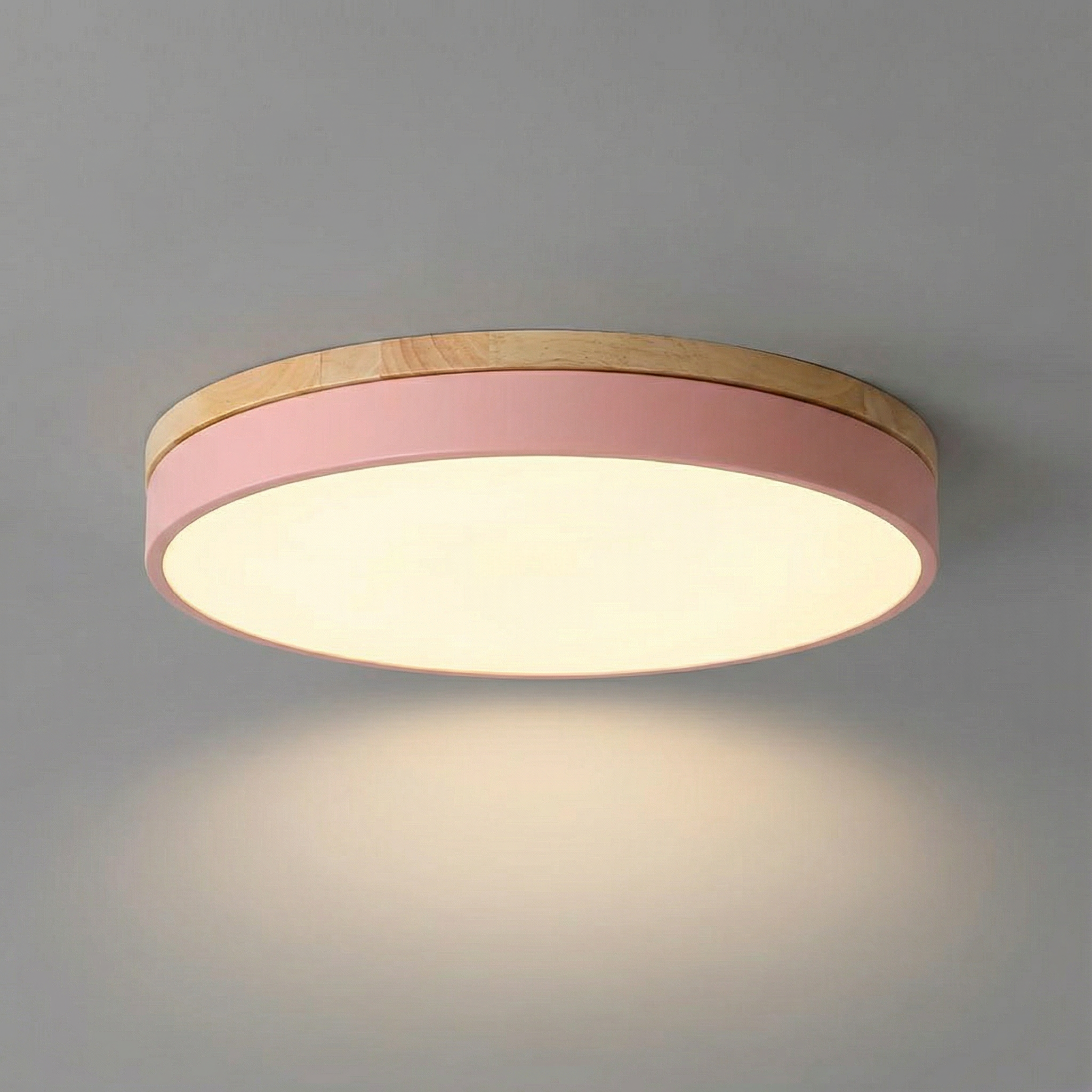 WoodAura | Stylish Modern LED Flush Mount Ceiling Light Fixture