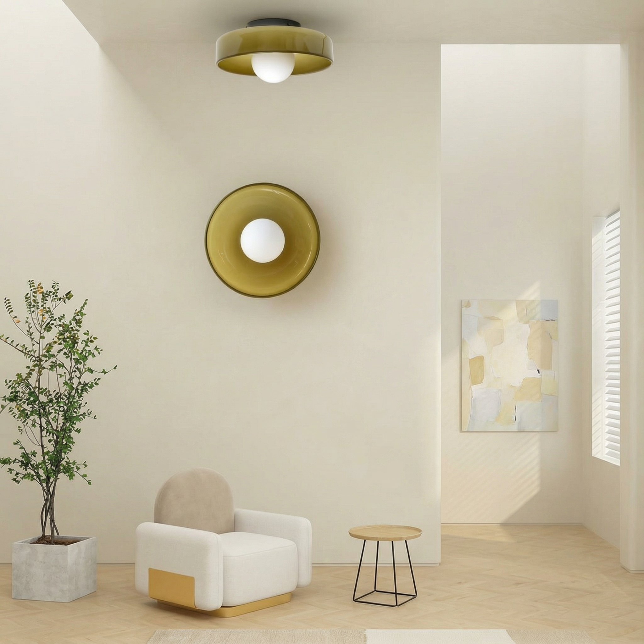 Luminara | Sleek Modern Round Flush Mount Ceiling Light Fixture