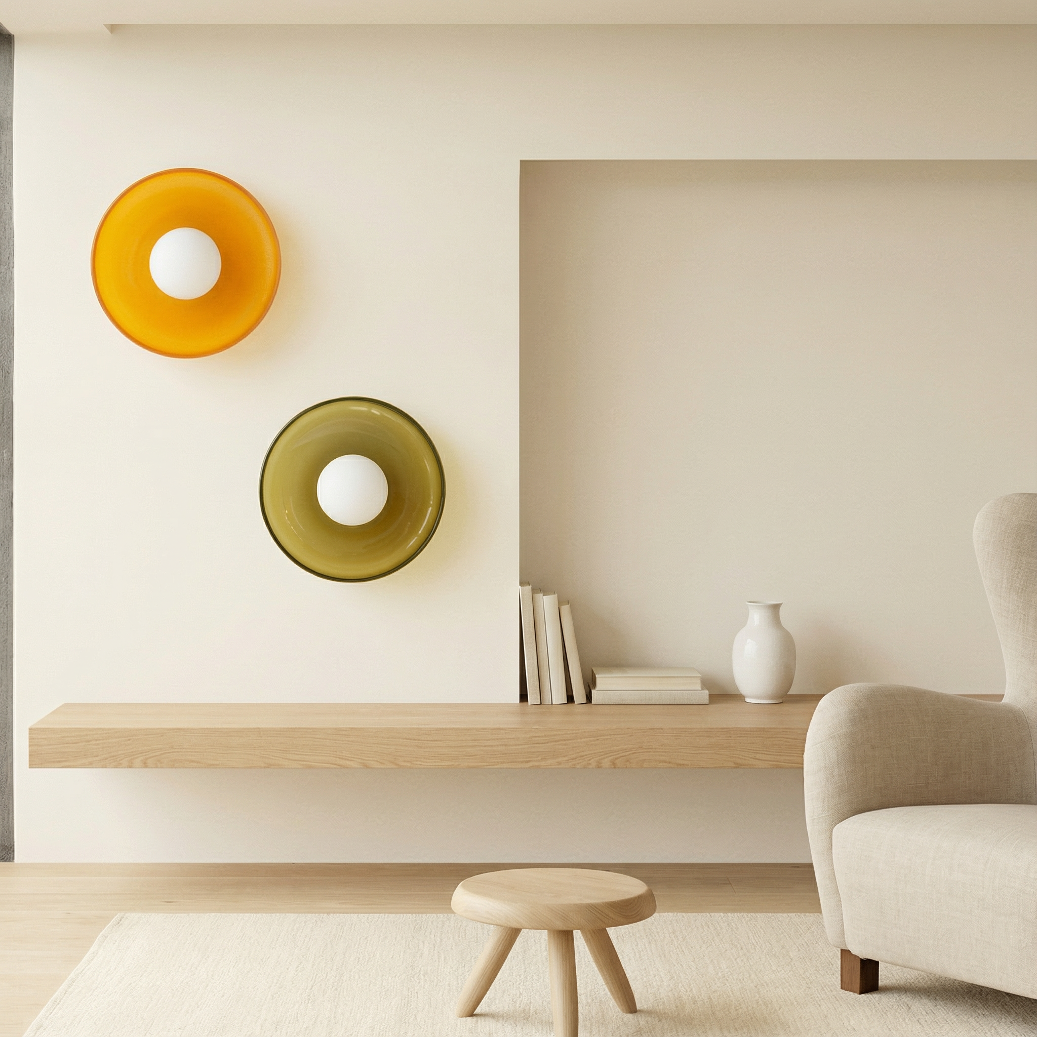 Luminara | Sleek Modern Round Flush Mount Ceiling Light Fixture