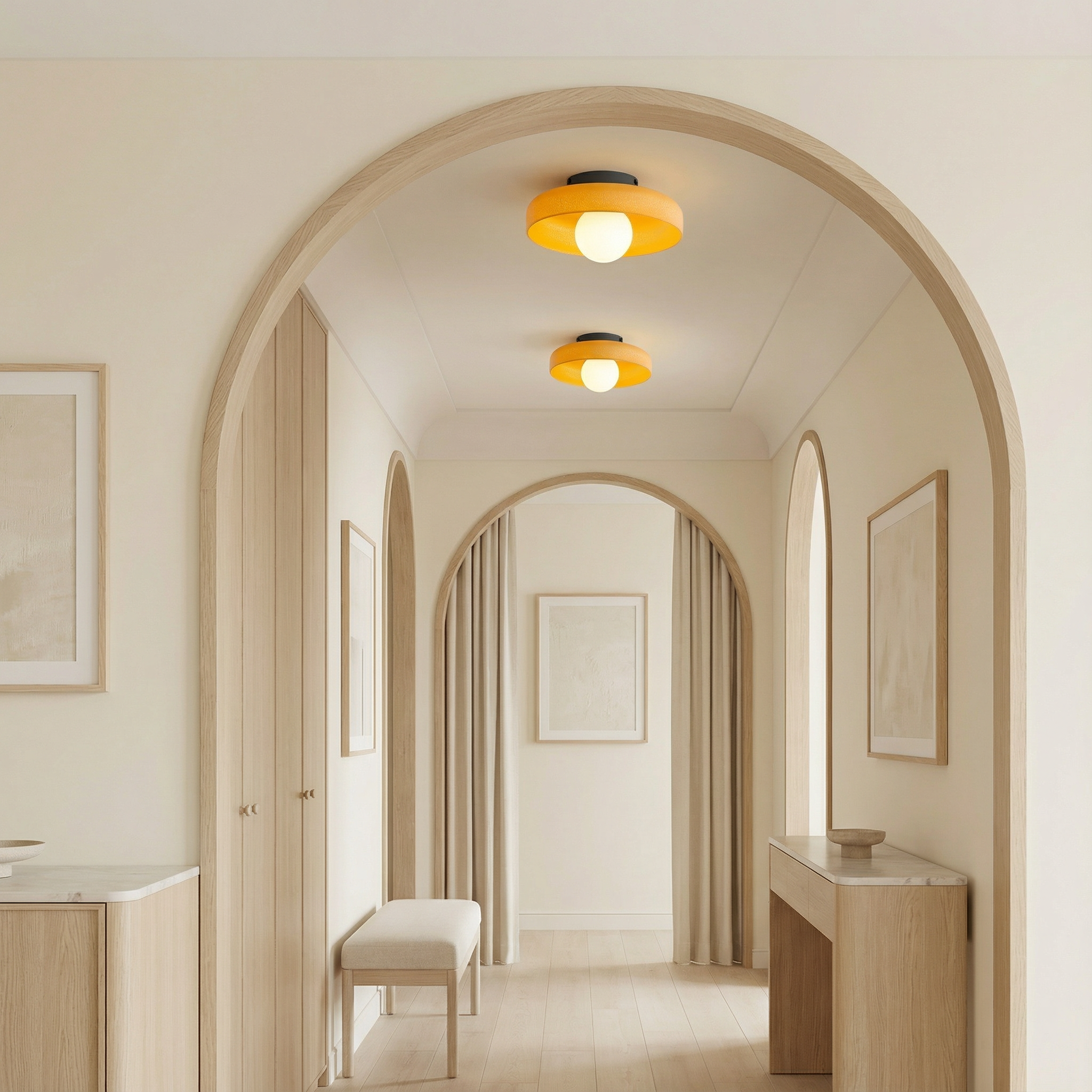 Luminara | Sleek Modern Round Flush Mount Ceiling Light Fixture