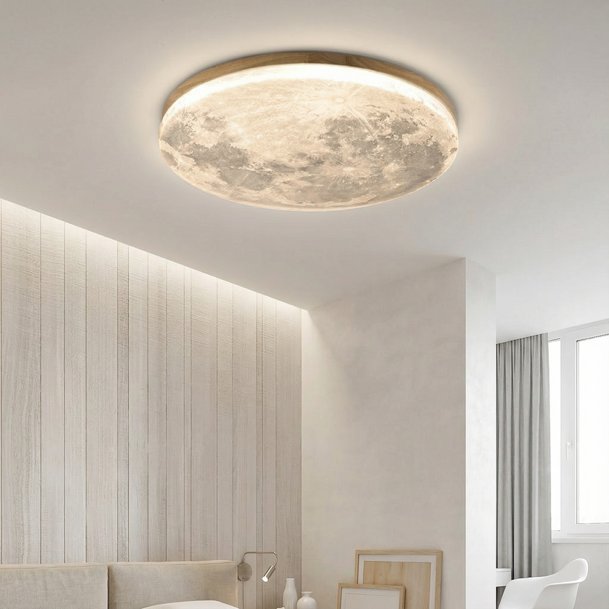 LunaGlow | Modern Dimmable LED Flush Mount Ceiling Light Fixture