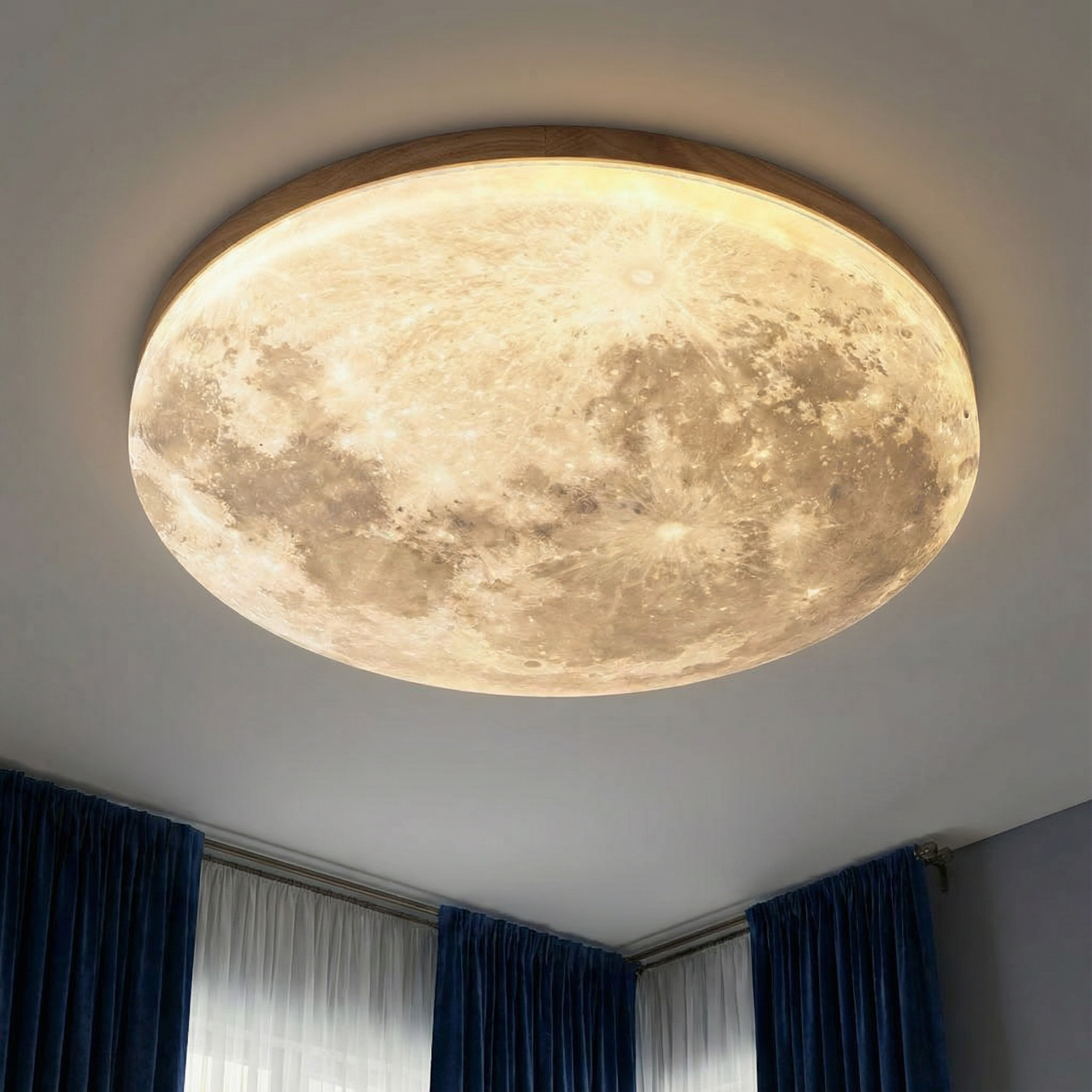 LunaGlow | Modern Dimmable LED Flush Mount Ceiling Light Fixture