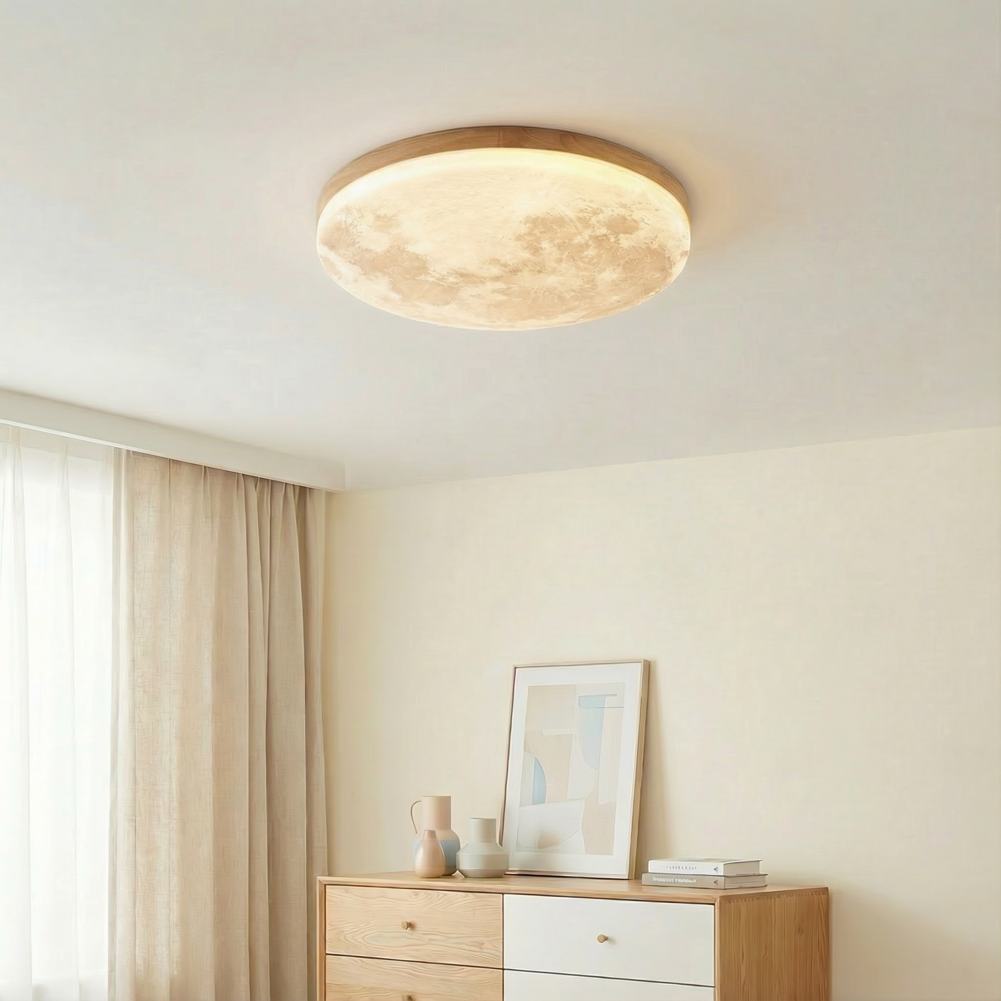 LunaGlow | Modern Dimmable LED Flush Mount Ceiling Light Fixture