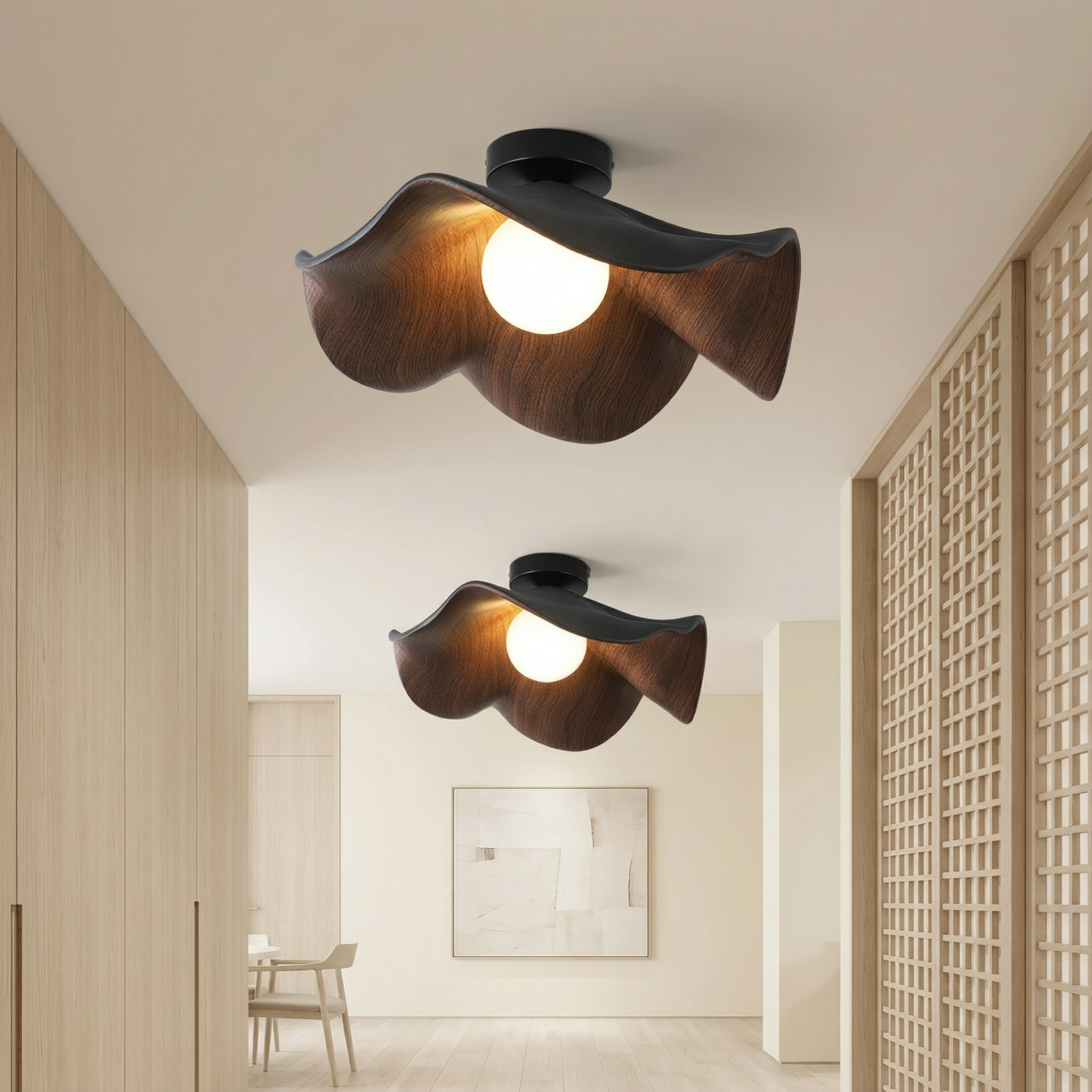 FloraGlow | Elegant Modern Flush Mount Ceiling Light Fixture