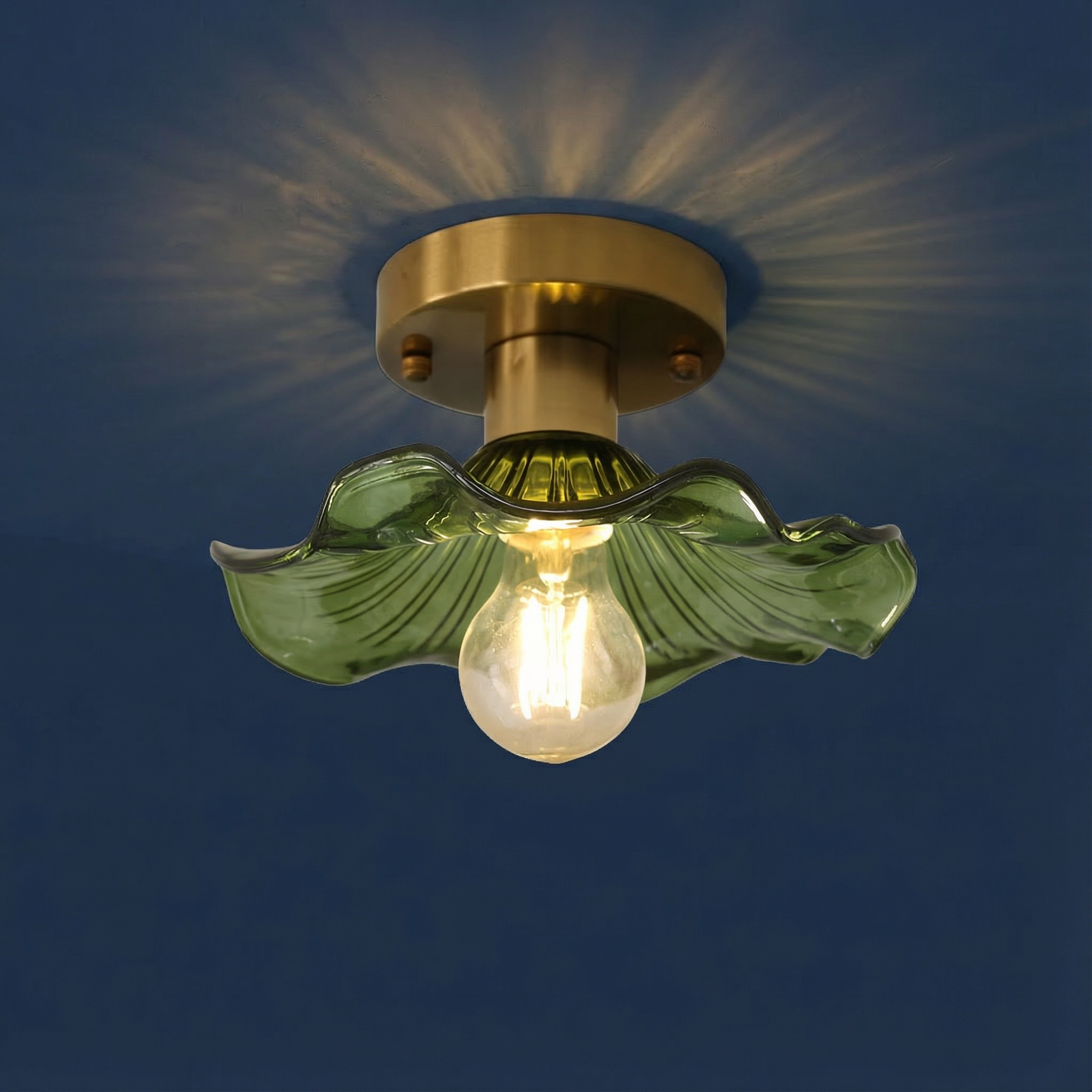 HibiscusGlow | Elegant Modern Floral Flush Mount Ceiling Light Fixture