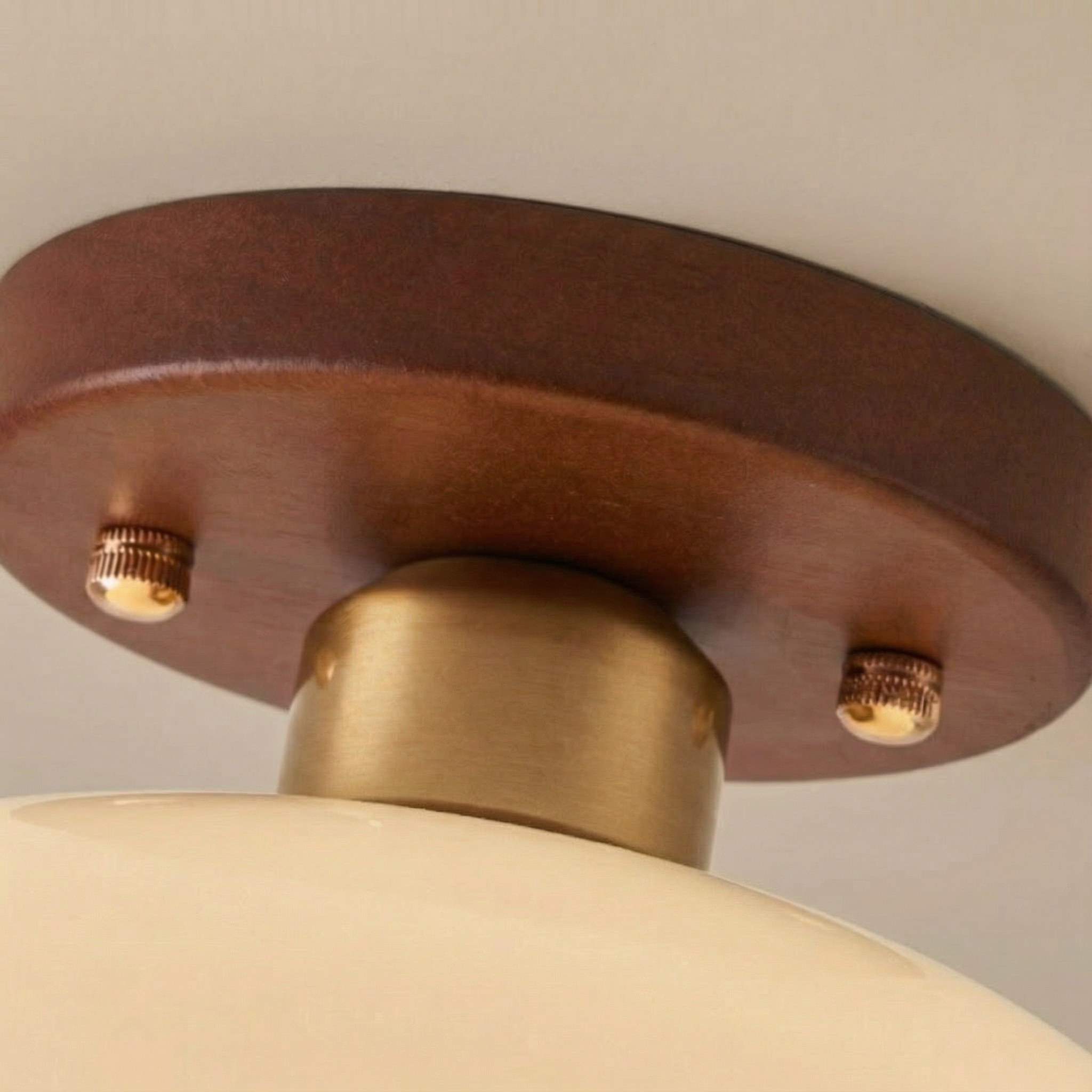 BauhausGlow | Elegant Minimalist Cream Flush Mount Ceiling Light Fixture