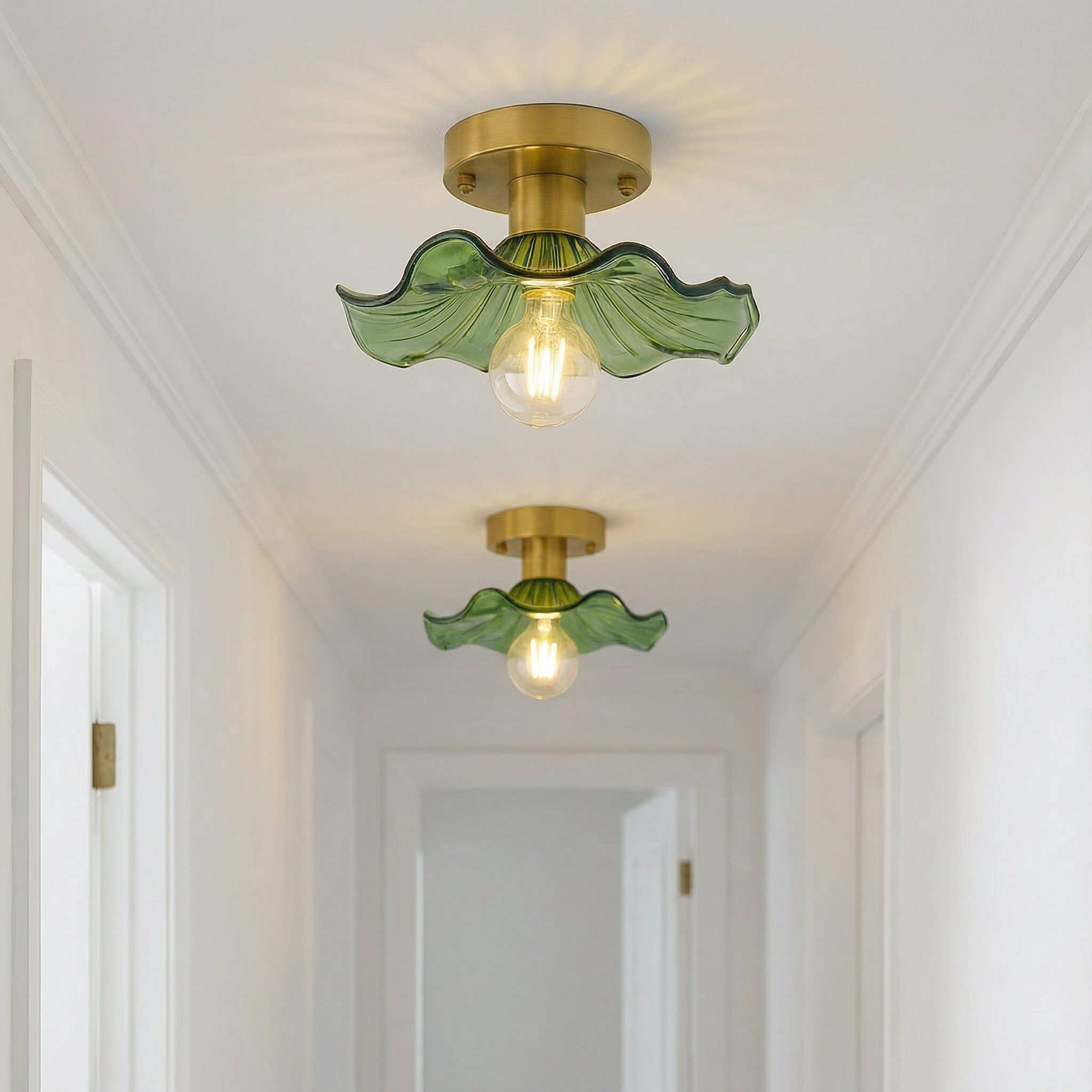 HibiscusGlow | Elegant Modern Floral Flush Mount Ceiling Light Fixture