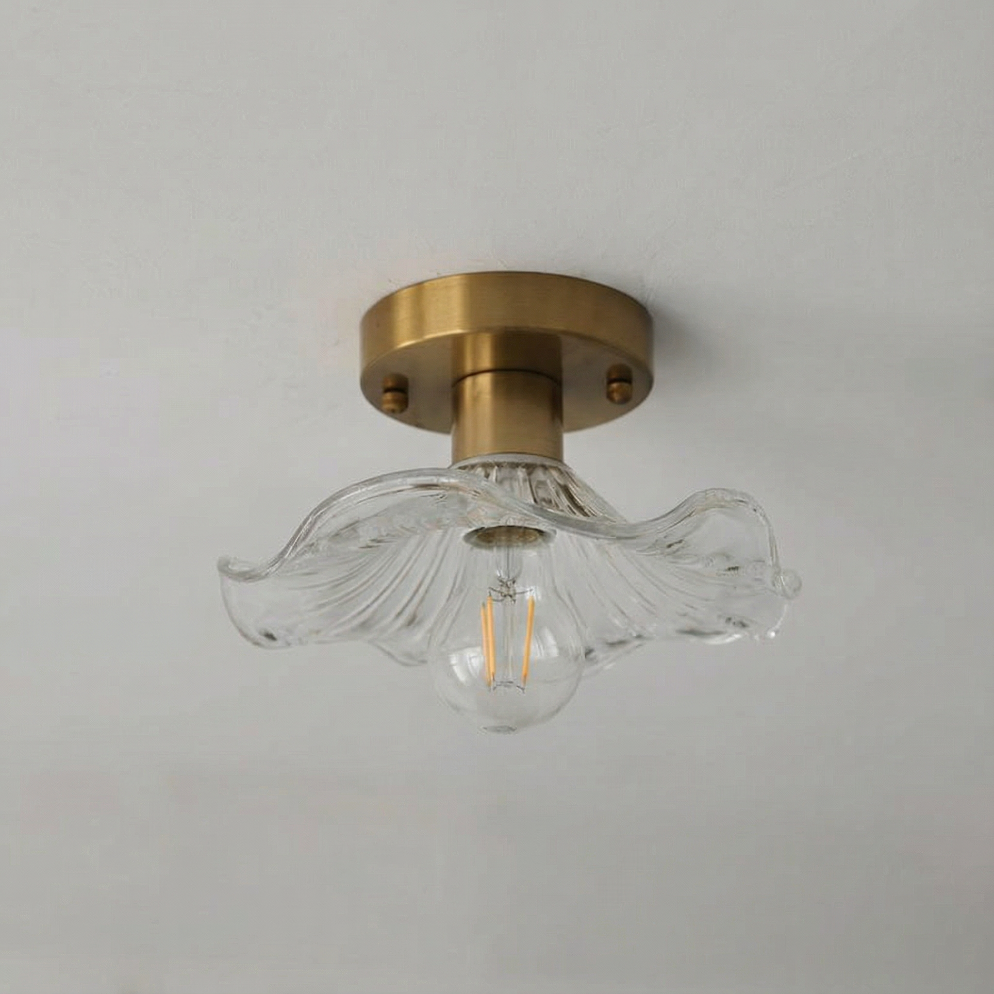 HibiscusGlow | Elegant Modern Floral Flush Mount Ceiling Light Fixture