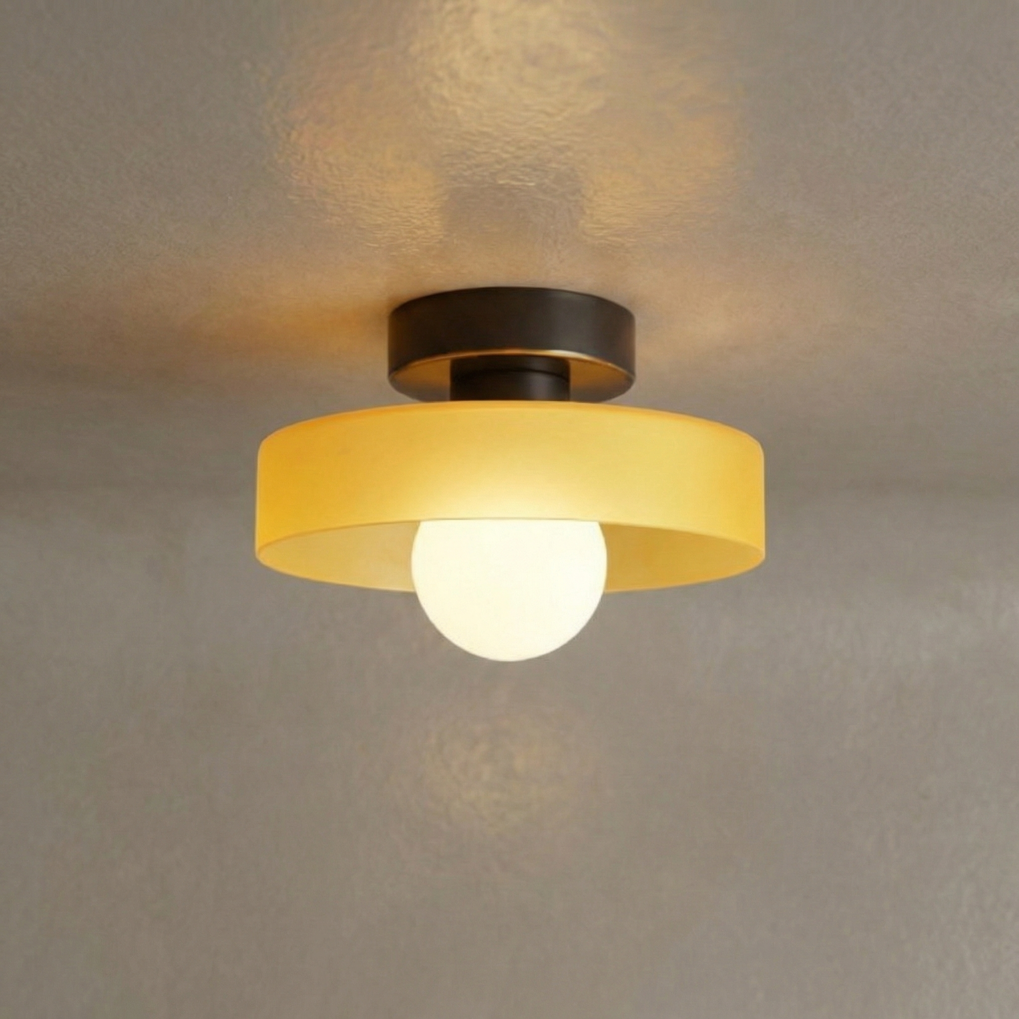 LumiereBauhaus | Elegant Geometric Flush Mount Ceiling Light Fixture