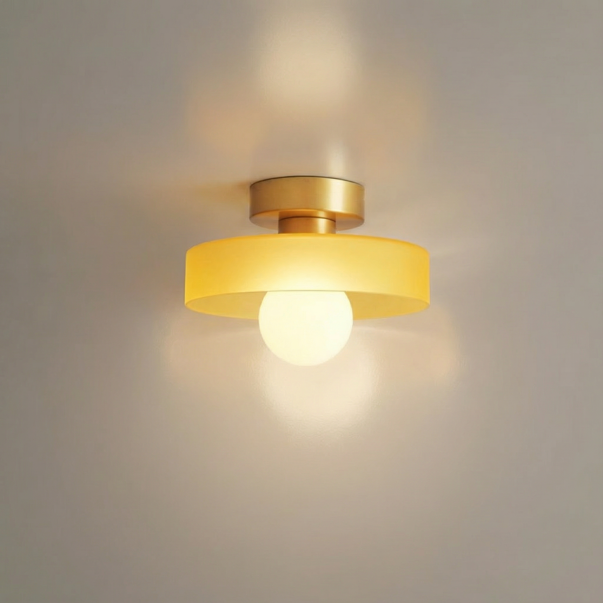 LumiereBauhaus | Elegant Geometric Flush Mount Ceiling Light Fixture