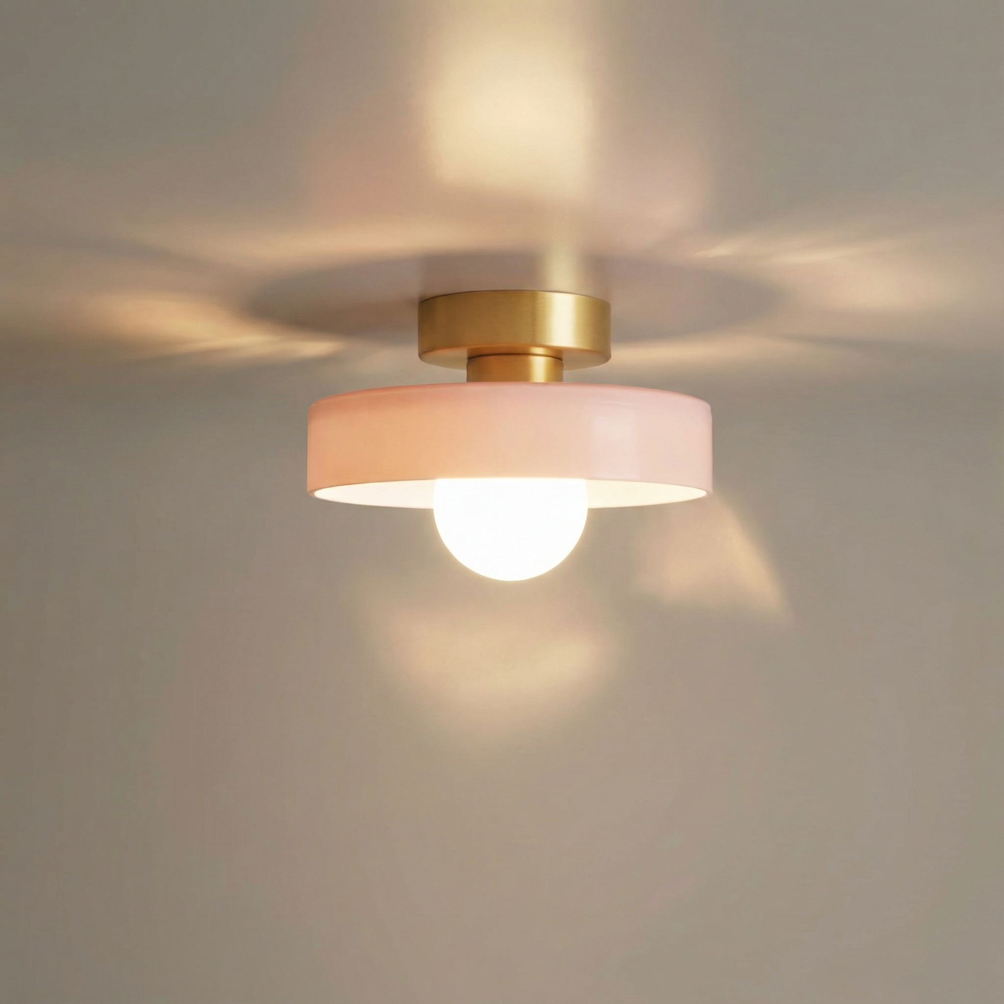 LumiereBauhaus | Elegant Geometric Flush Mount Ceiling Light Fixture