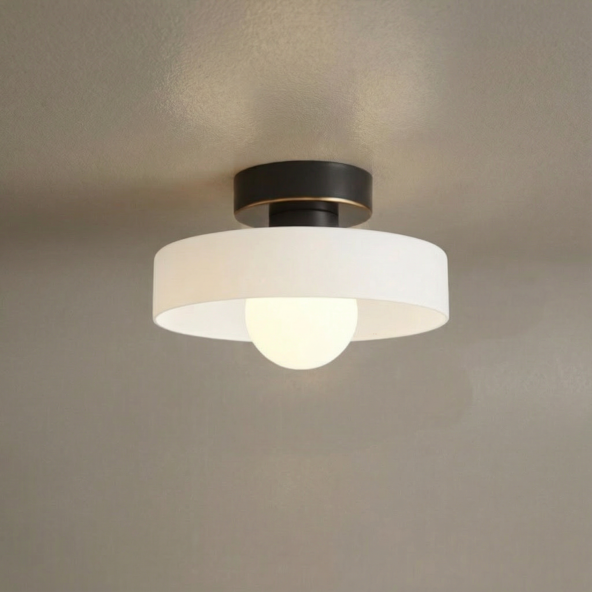 LumiereBauhaus | Elegant Geometric Flush Mount Ceiling Light Fixture