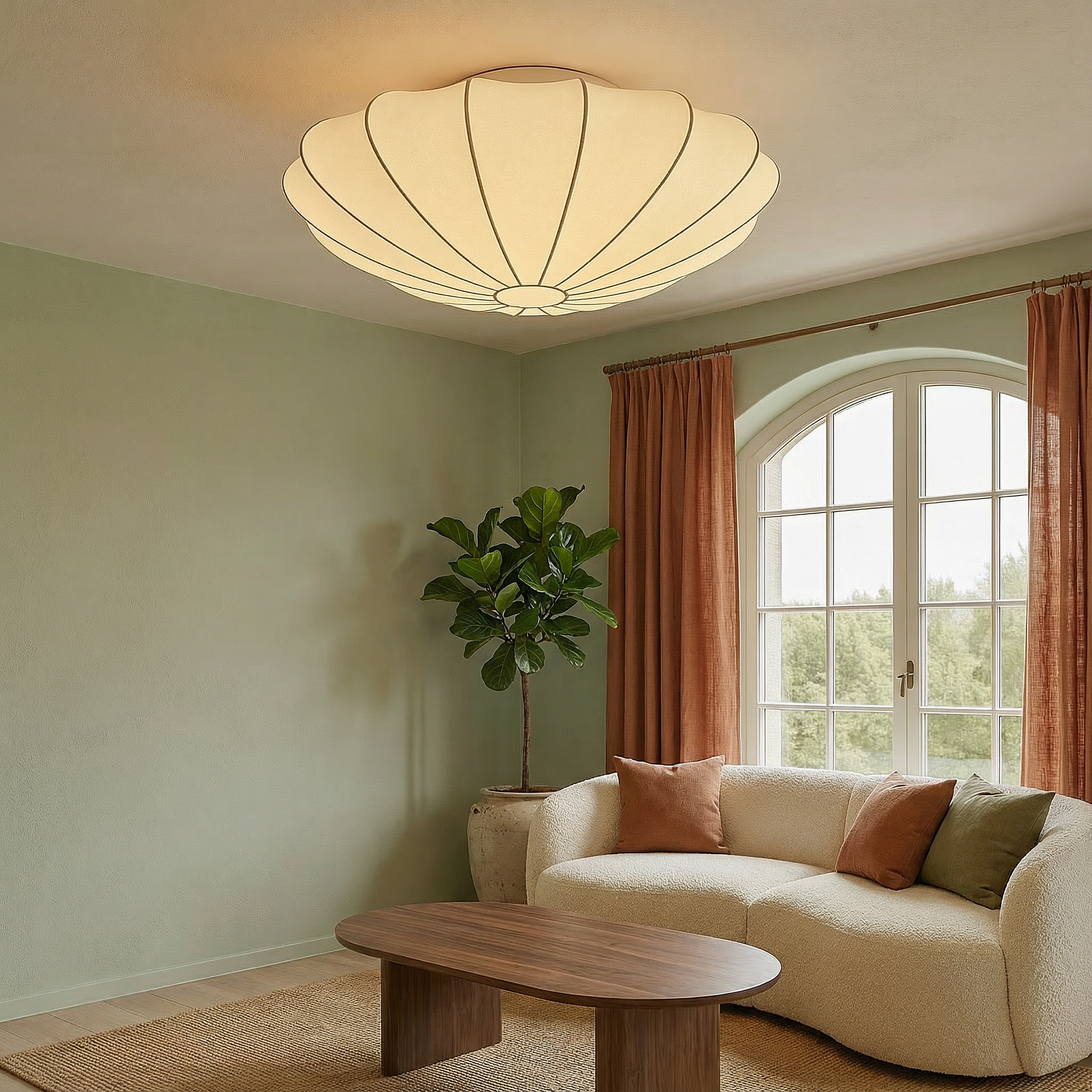 Luminara | Elegant Modern Minimalist Flush Mount Ceiling Light Fixture