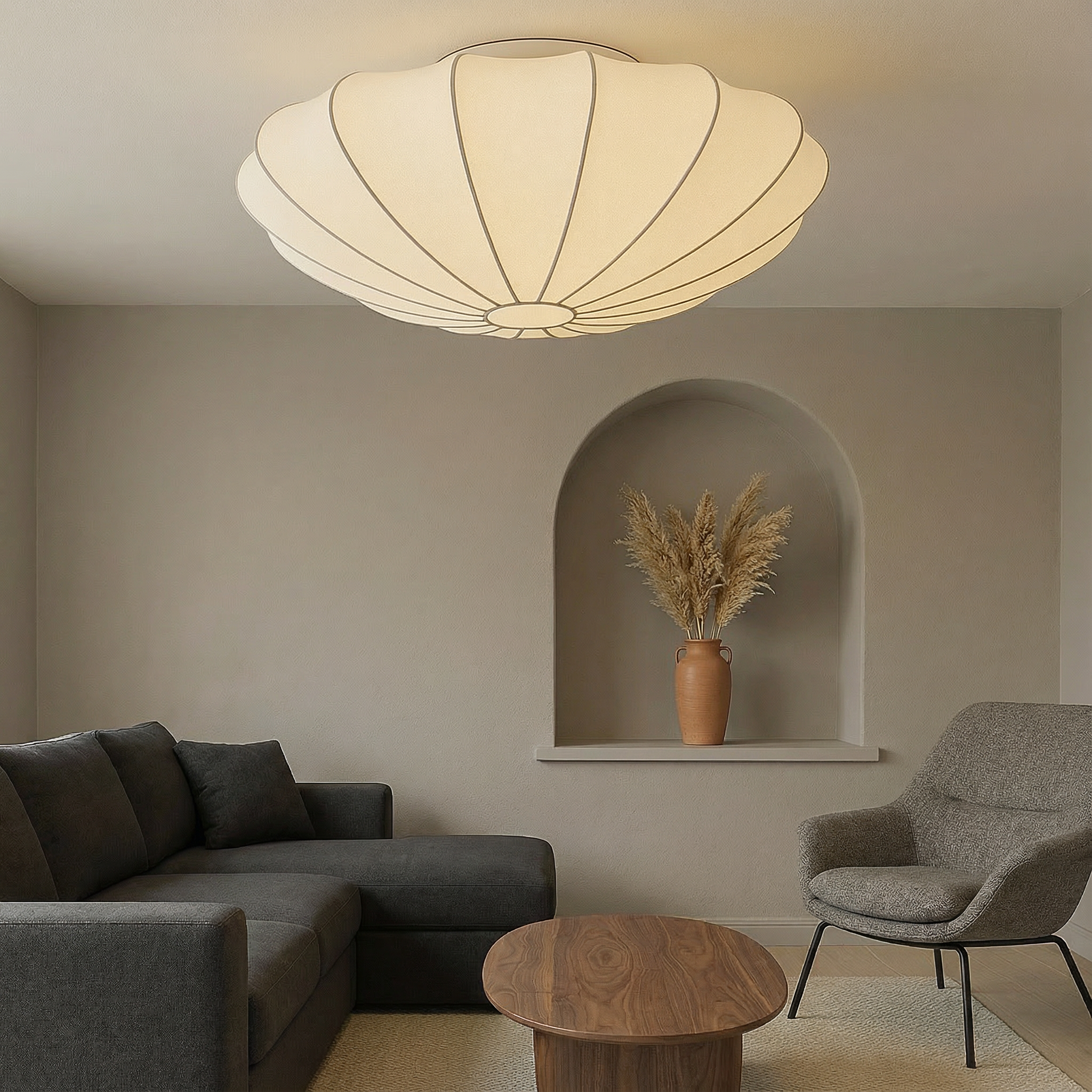 Luminara | Elegant Modern Minimalist Flush Mount Ceiling Light Fixture