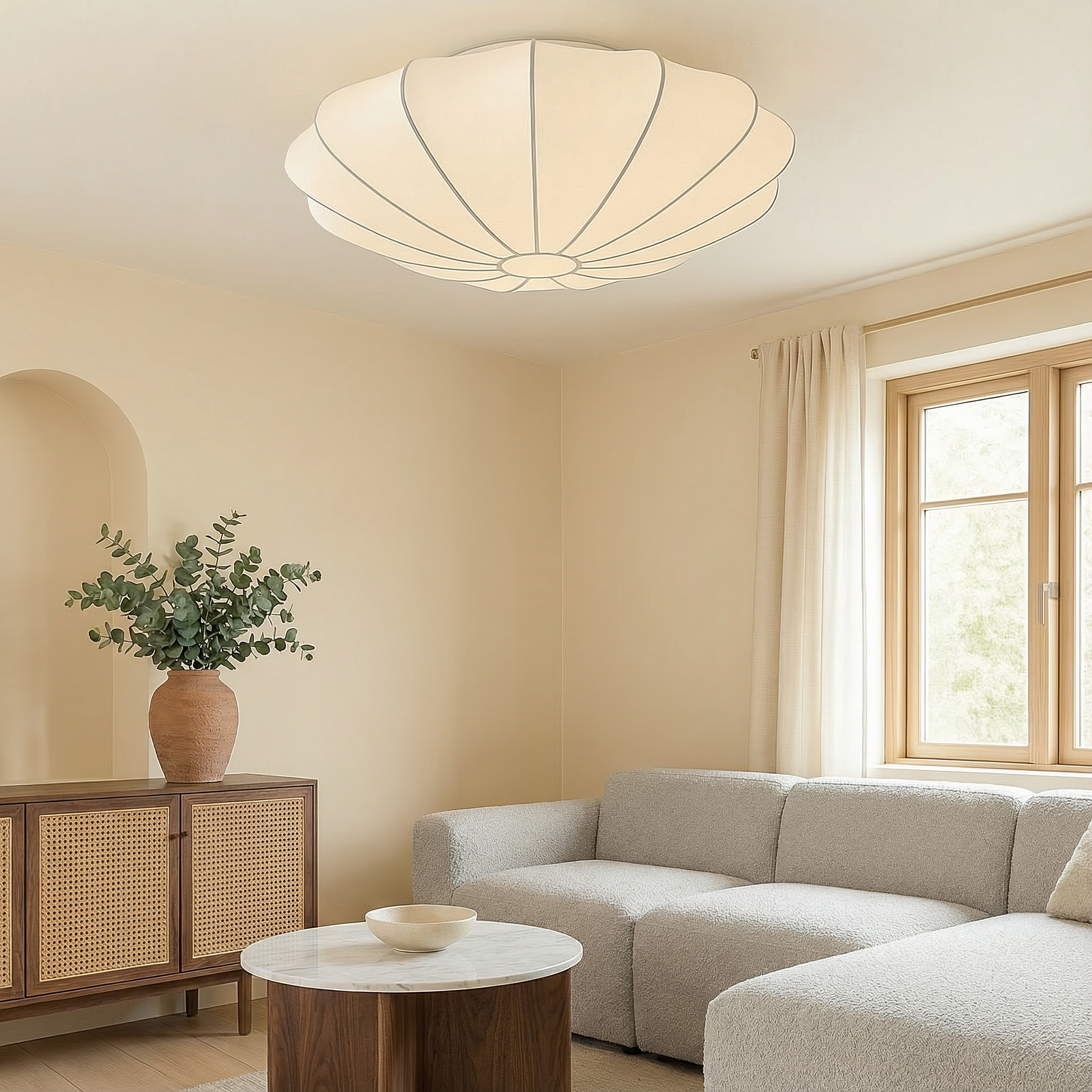 Luminara | Elegant Modern Minimalist Flush Mount Ceiling Light Fixture