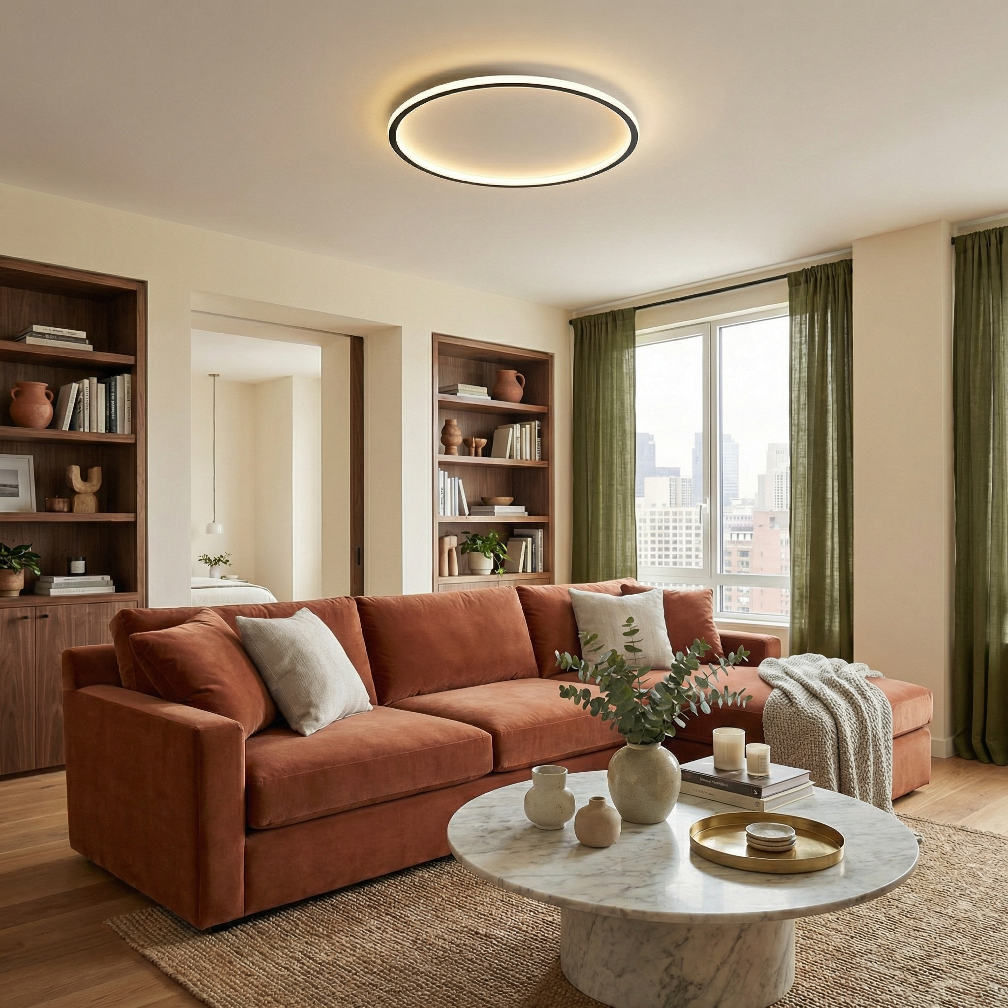 NordicGlow | Elegant Minimalist LED Flush Mount Ceiling Light Fixture