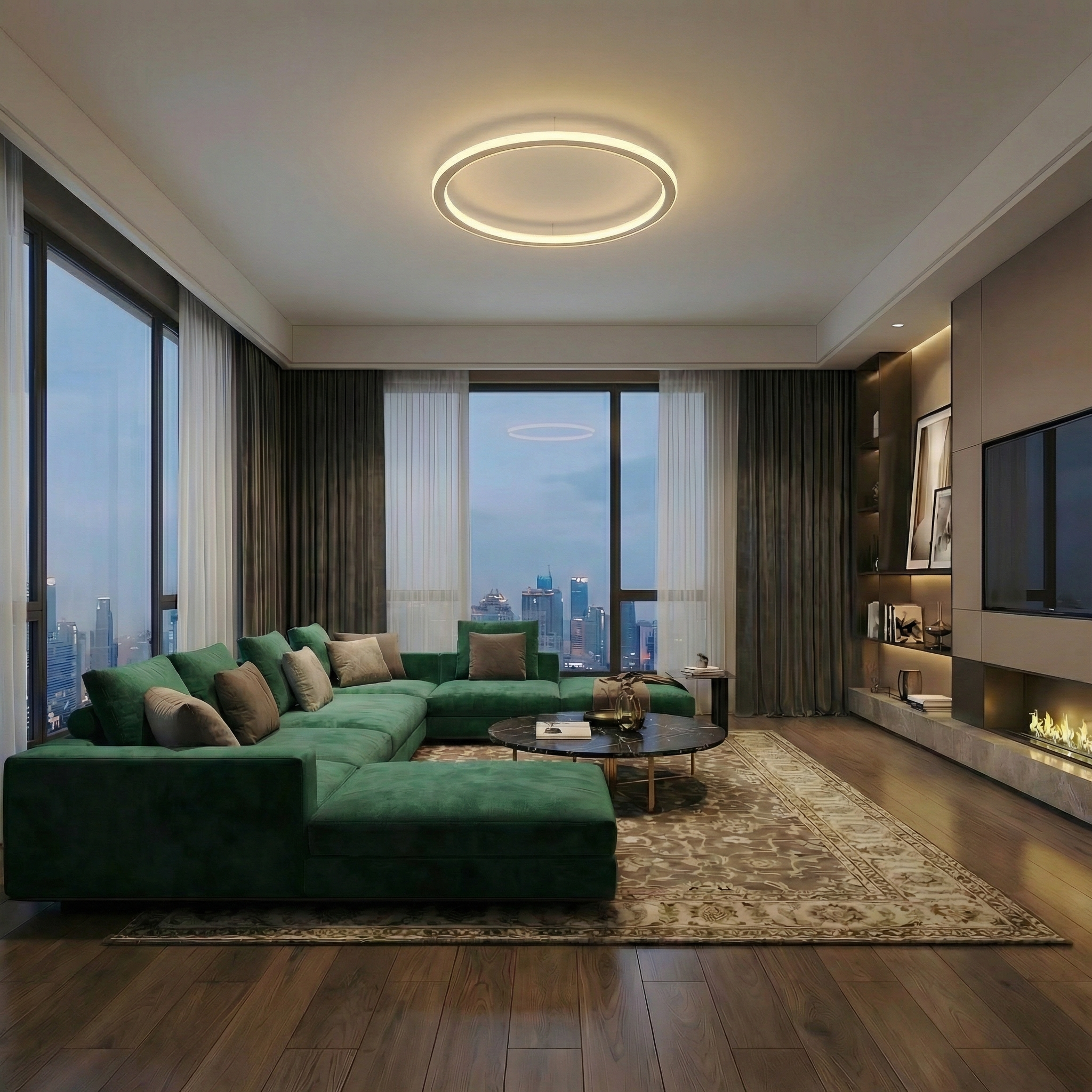 NordicGlow | Elegant Minimalist LED Flush Mount Ceiling Light Fixture