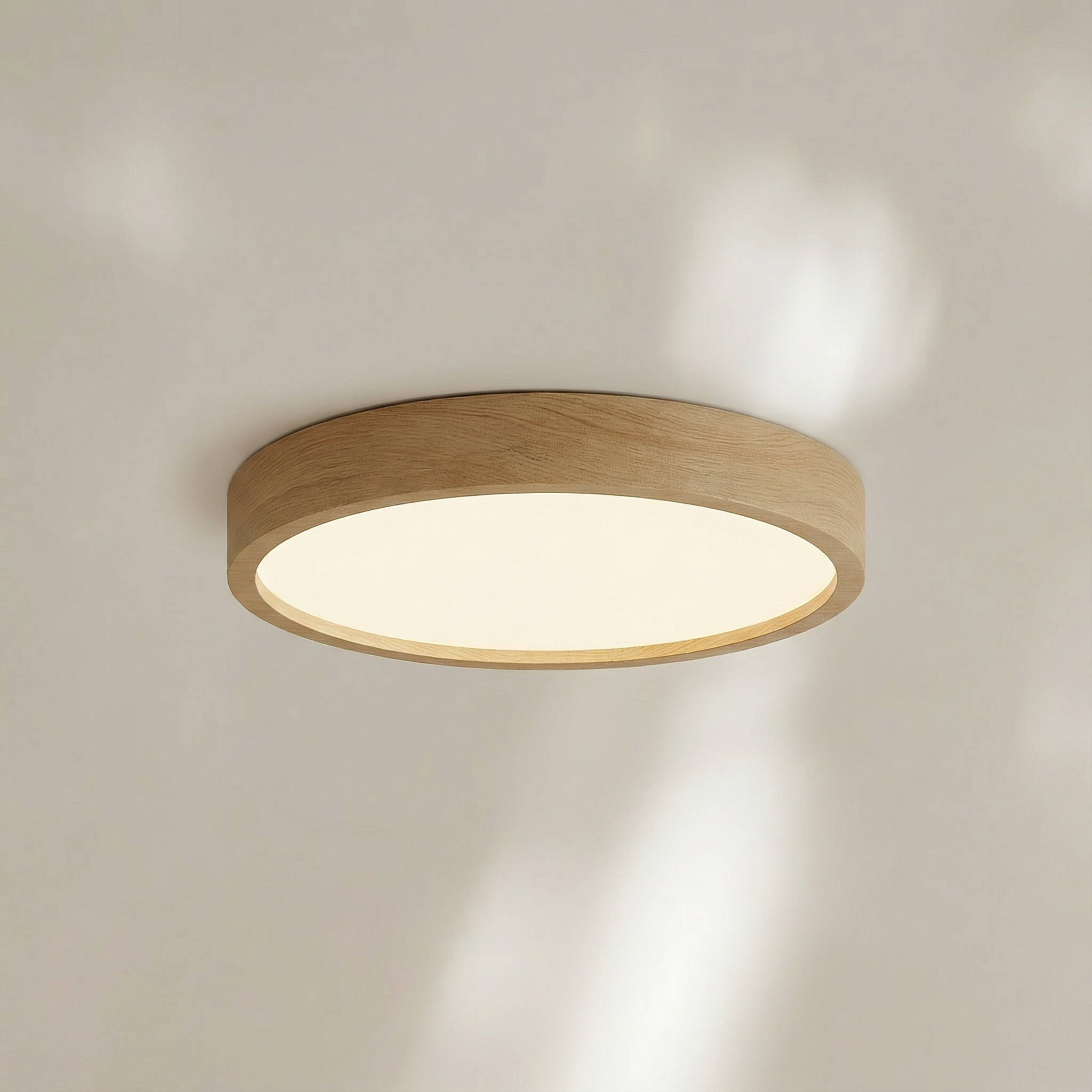 TimberGlow | Elegant Minimalist Wood Grain Ceiling Light Fixture