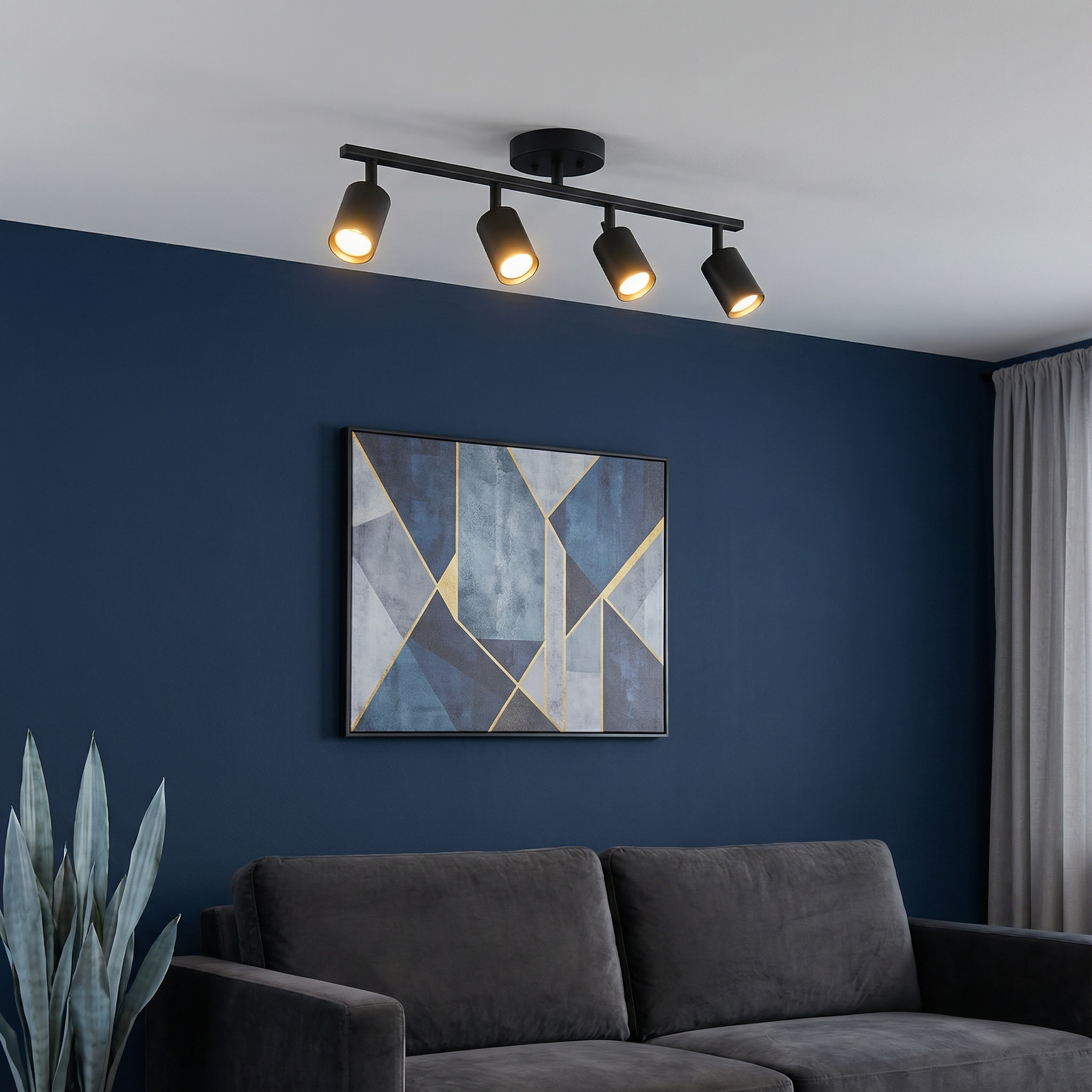 Luminara | Sleek Modern LED Ceiling Light Fixture with Adjustable Heads