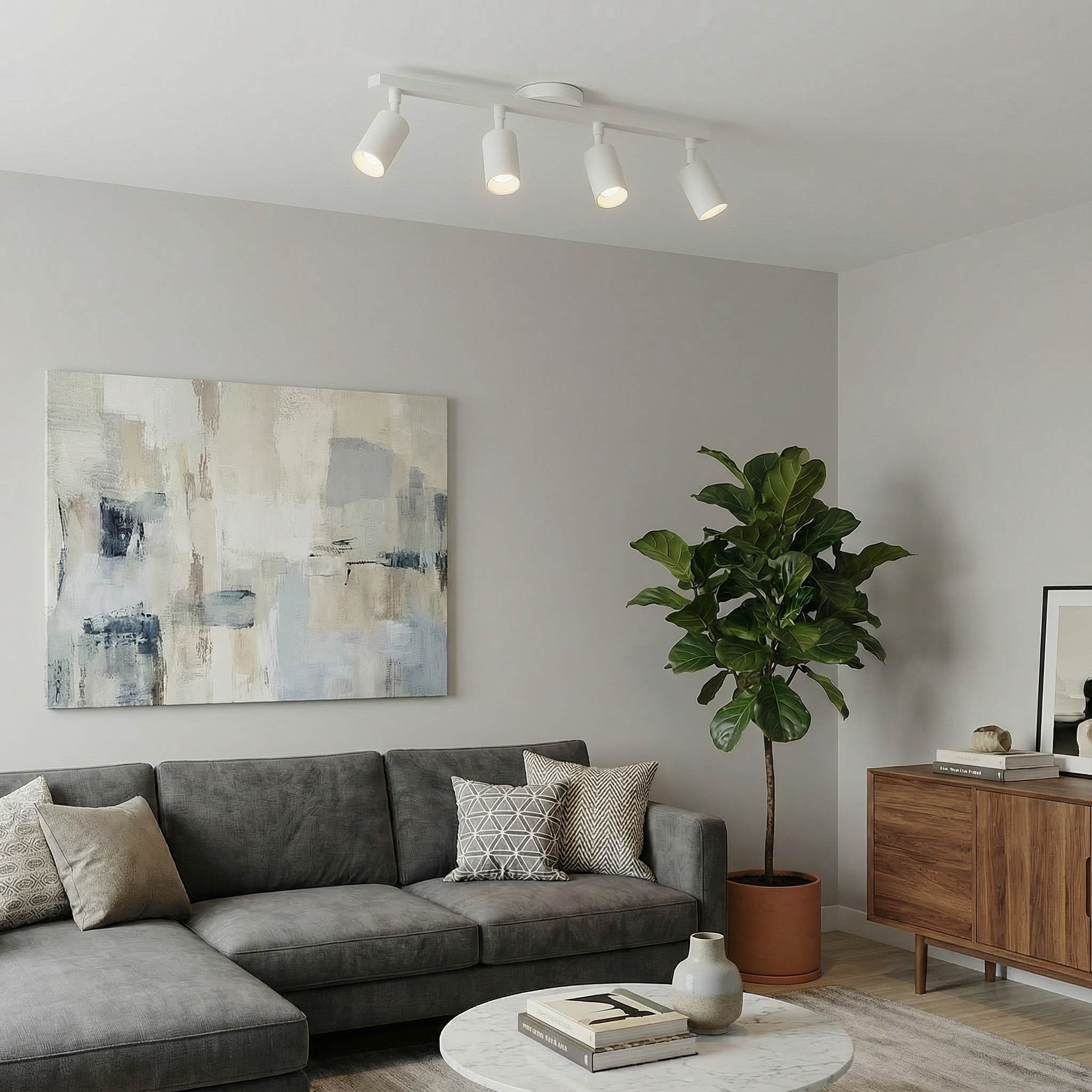 Luminara | Sleek Modern LED Ceiling Light Fixture with Adjustable Heads